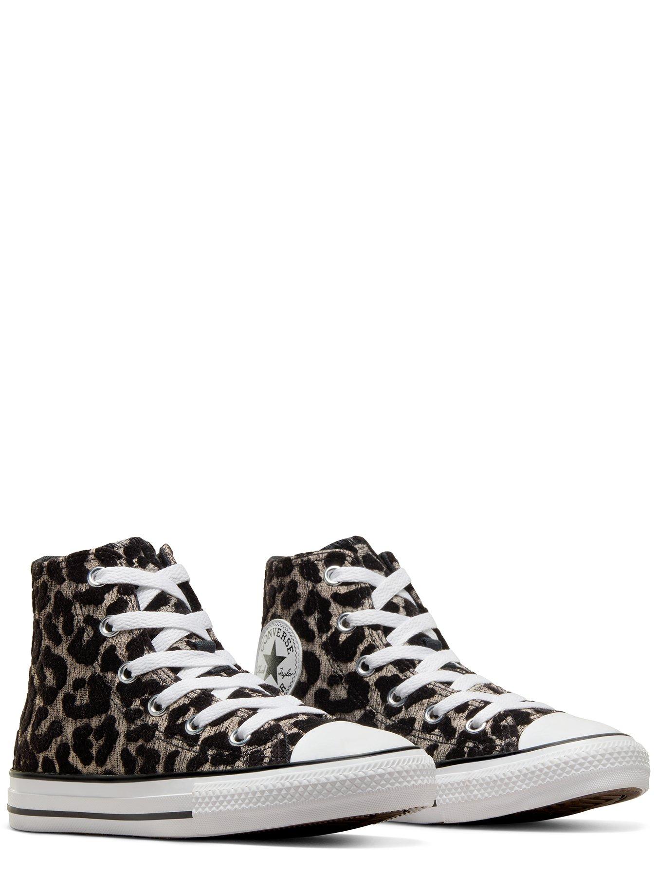 Kids leopard print online trainers