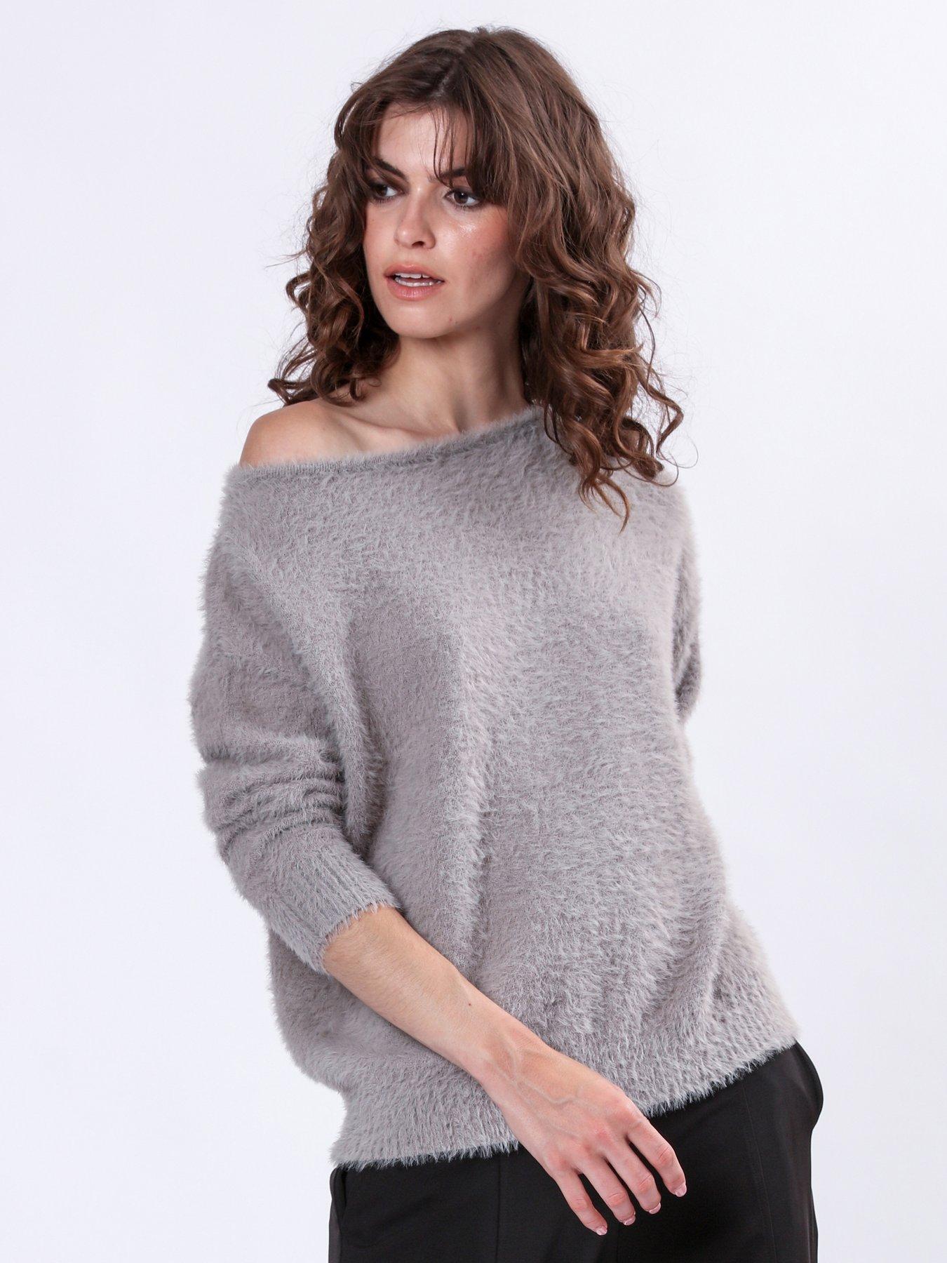 undefined Off The Shoulder Super Soft Jumper - Neutral