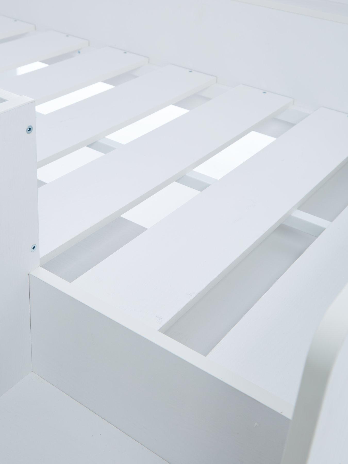 Image 6 of 6 of Very Home Aspen Mid Sleeper Bed Frame with Desk, Drawers and Shelves plus Mattress Options (Buy and SAVE!) &nbsp;- White Oak Effect