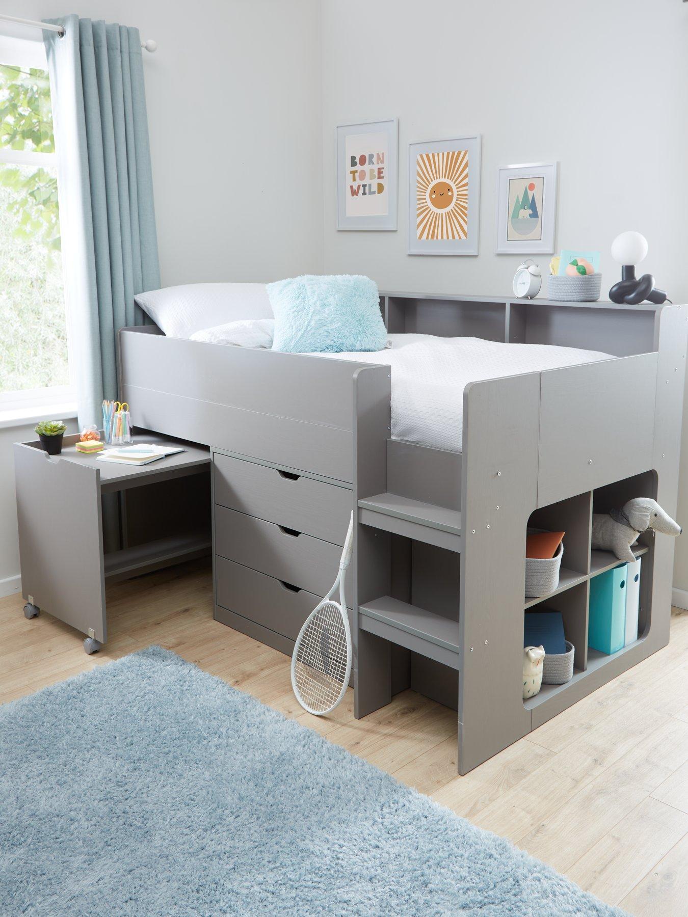 front image of very-home-aspen-mid-sleeper-bed-frame-with-desk-drawers-and-shelves-plus-mattress-options-buy-and-save-grey