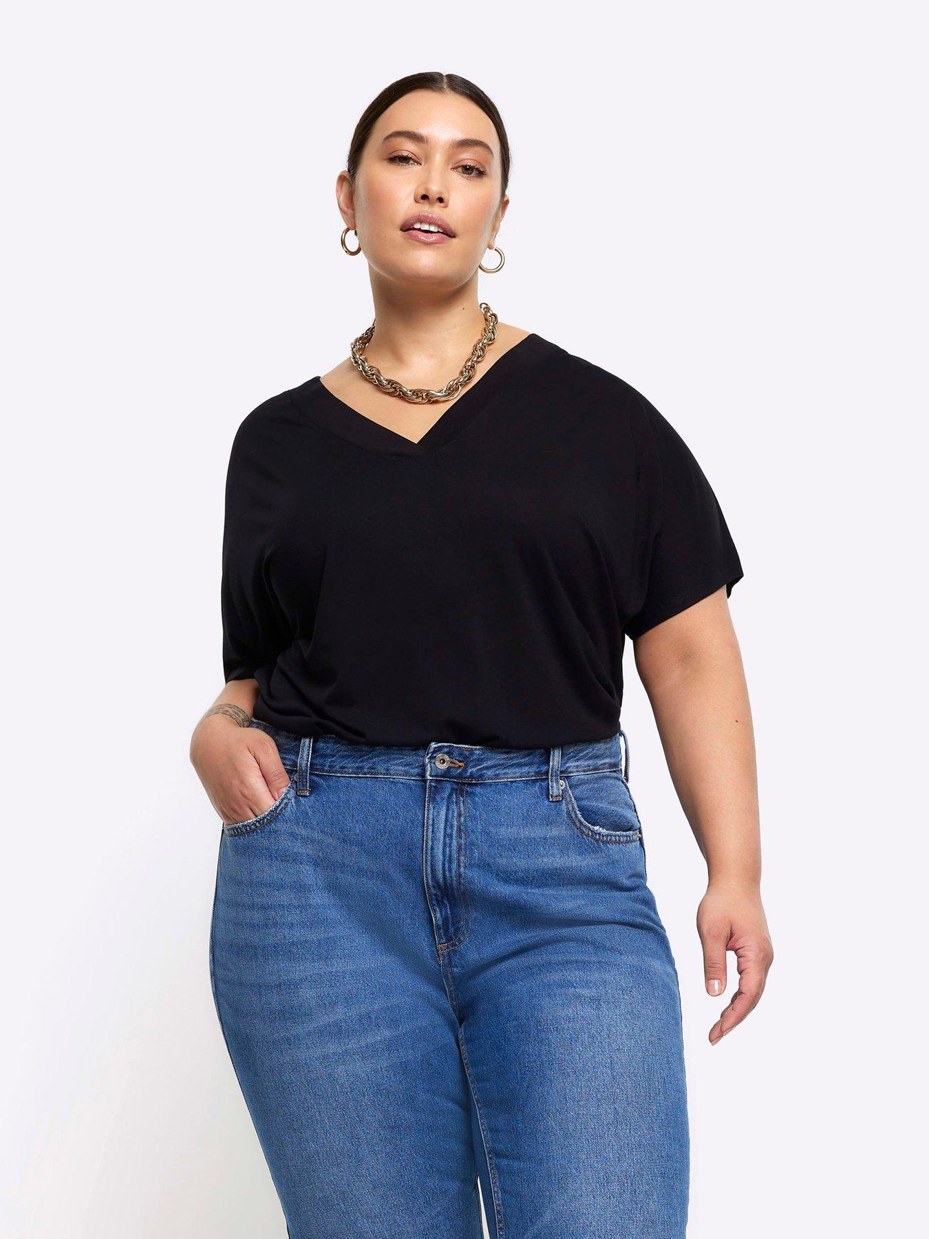 River island plus size sales tops