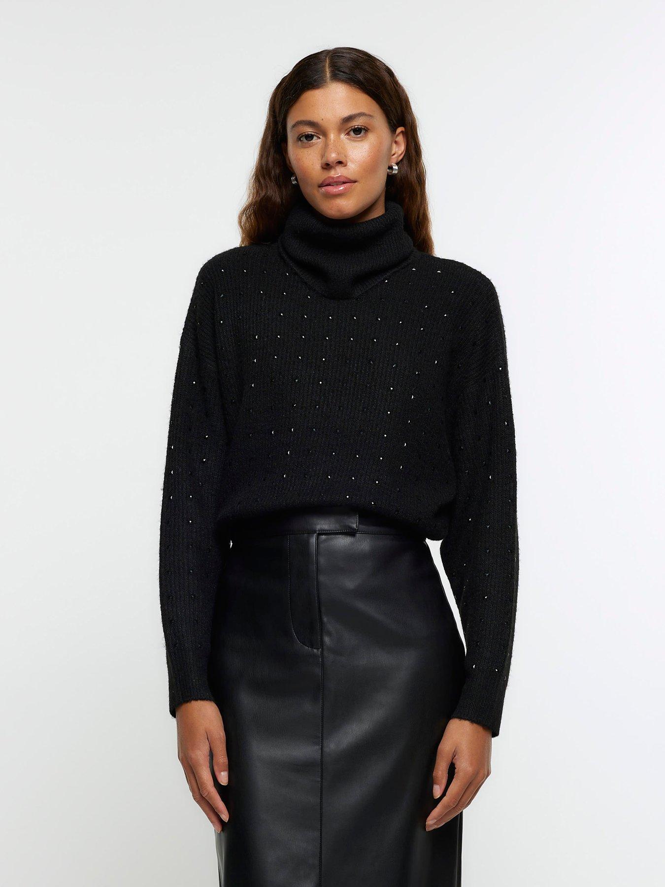 Diamante Detail Jumper Black