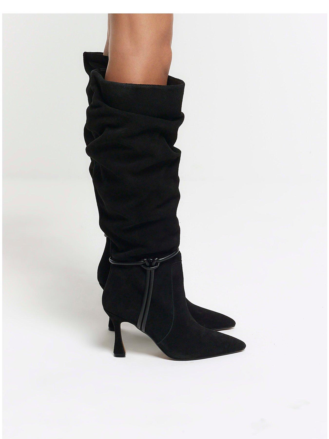 Slouch Knee High Boot Black