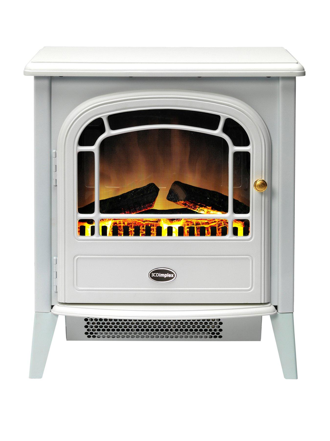 Dimplex Courcheval Optiflame 2kW Electric Stove Fire, Remote Control, White
