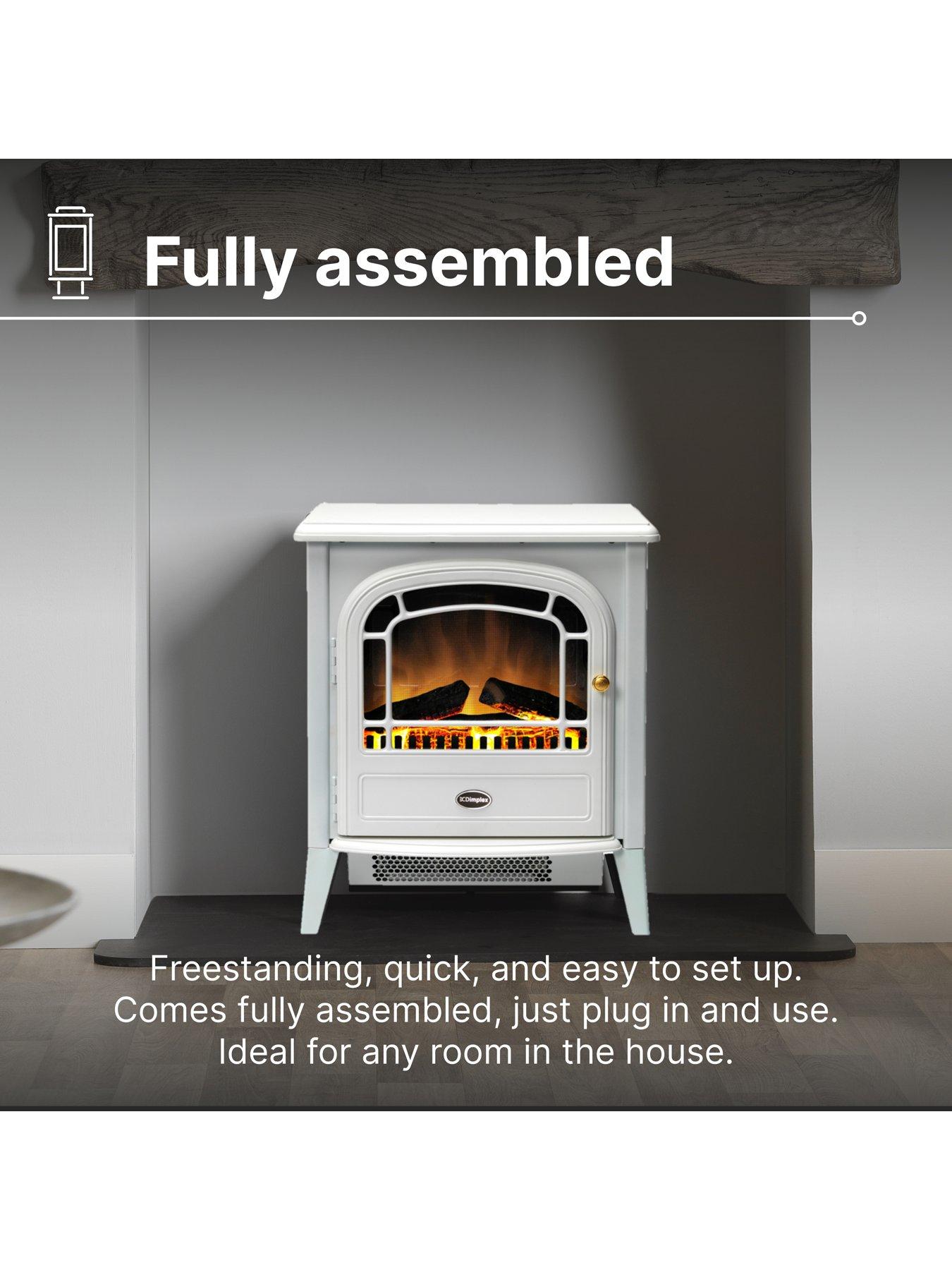 Image 7 of 7 of Dimplex Courcheval Optiflame 2kW Electric Stove Fire, Remote Control, White