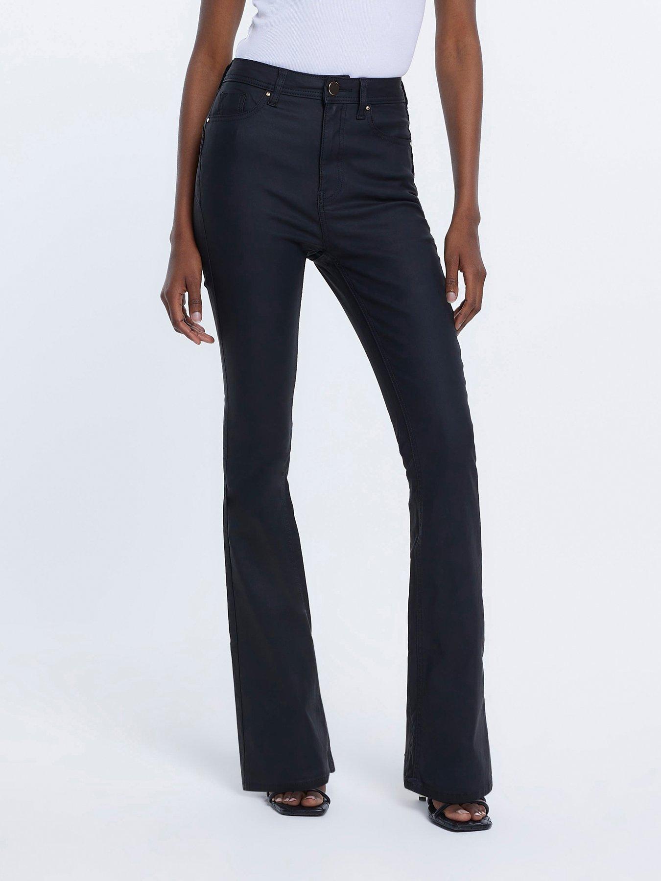 River Island Coated Denim High Rise Skinny Jeans - Black