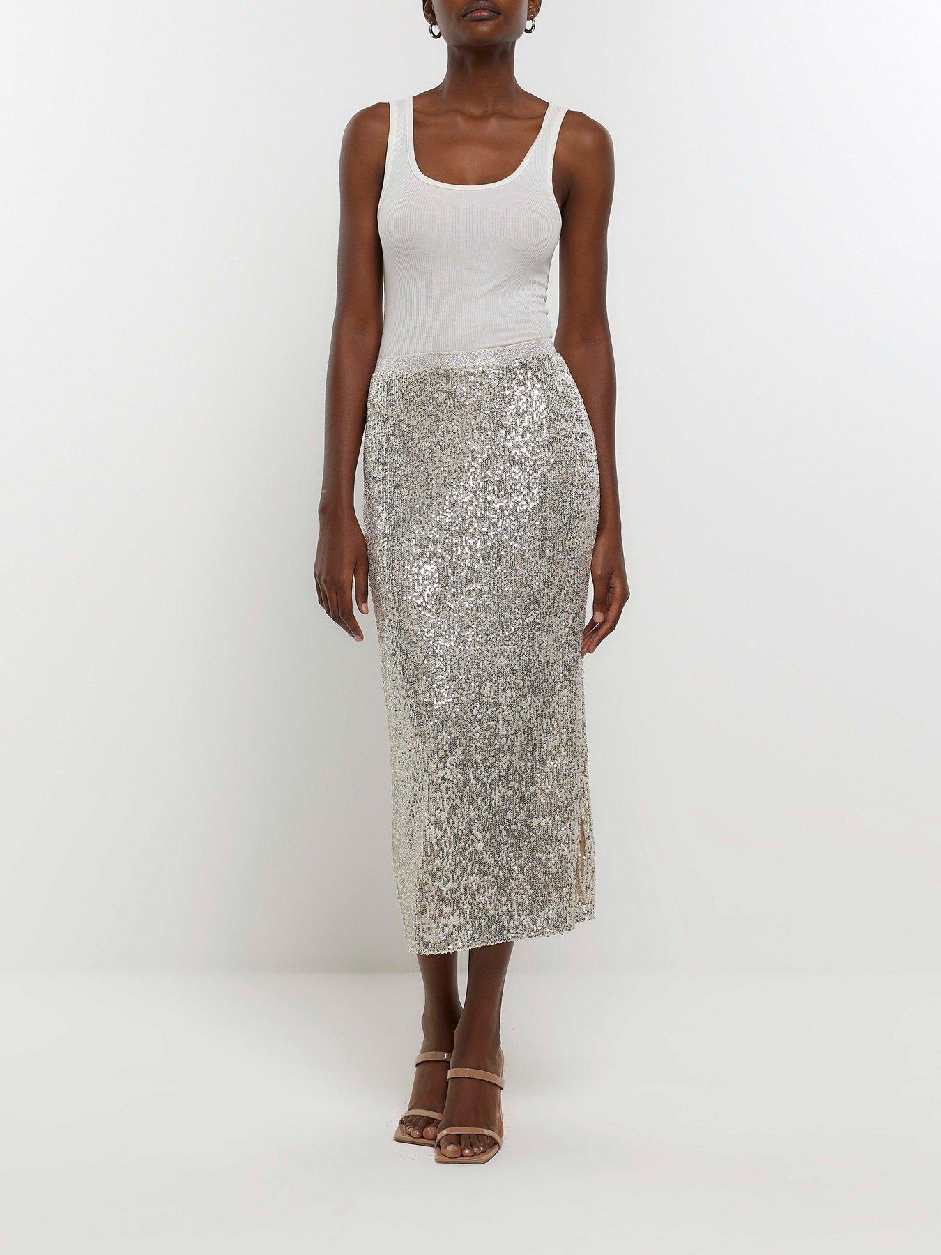 Sequin maxi hotsell skirt river island