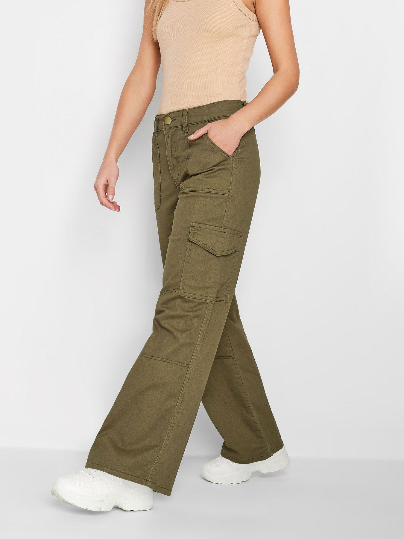 undefined Petite Twill Loose Utility - Green