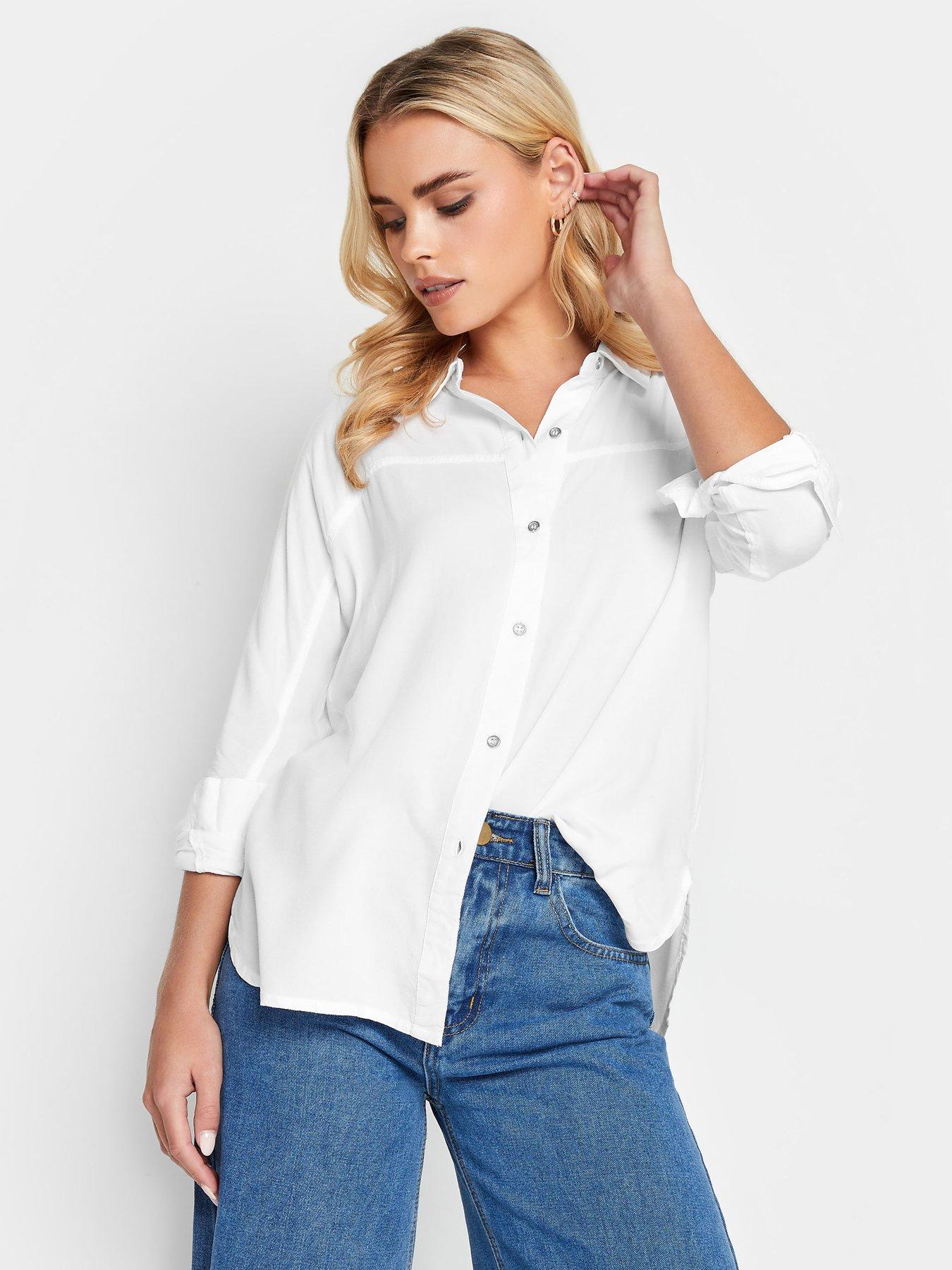 undefined Petite Viscose Shirt - White