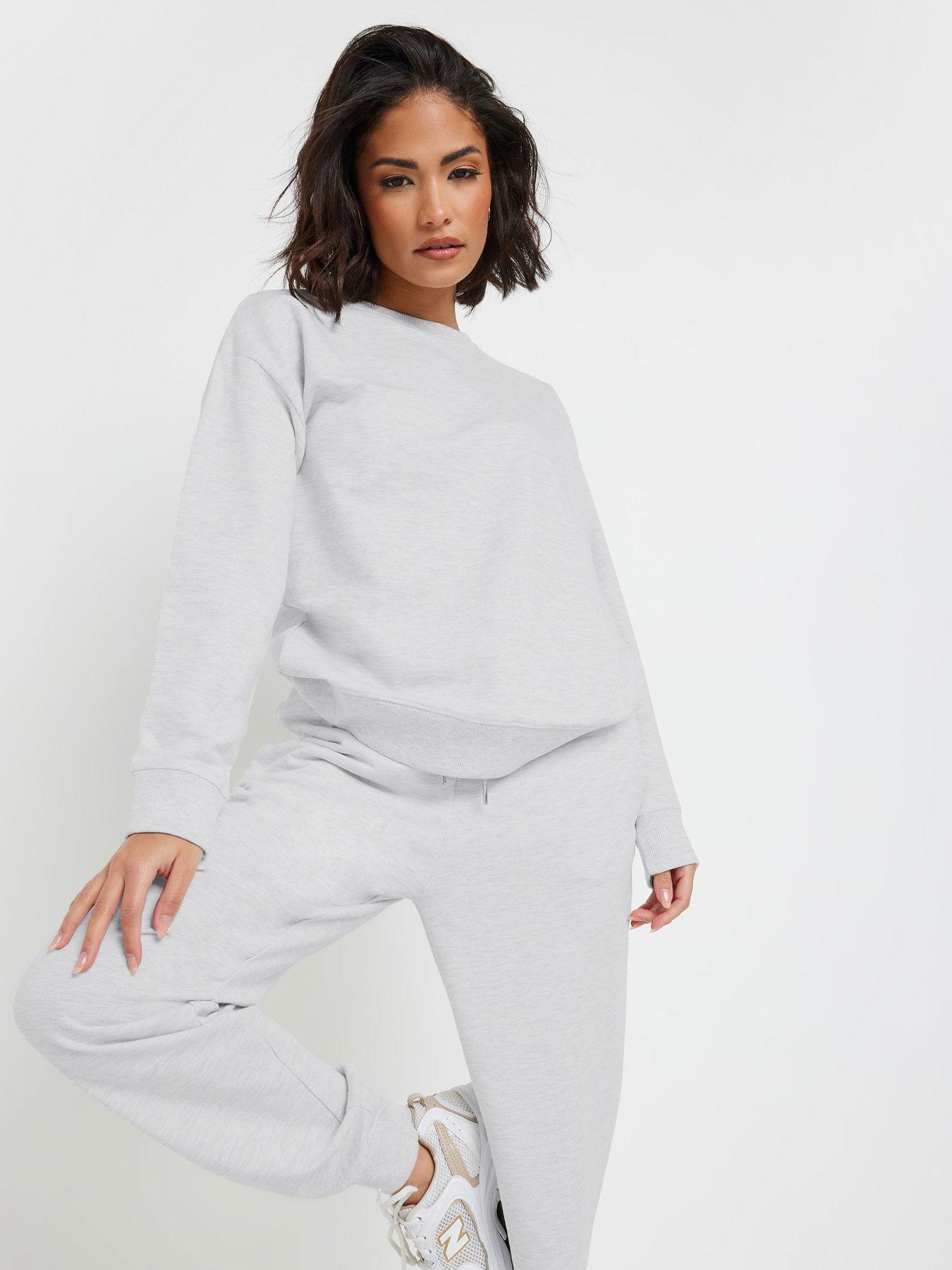 undefined Petite Crew Neck Sweatshirt - Grey