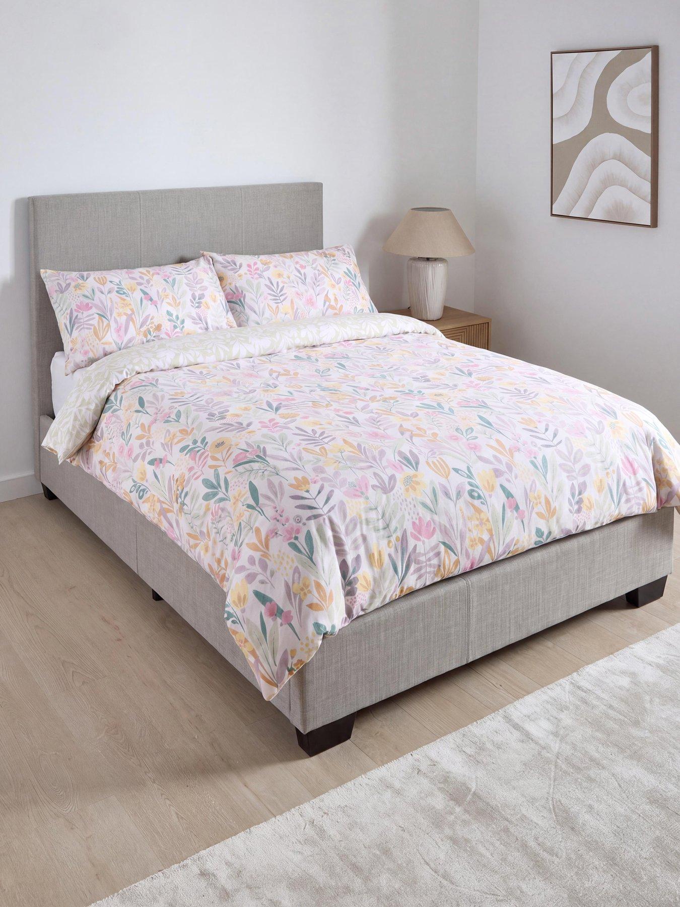 The Very Collection Riley Fabric Small Double Bed Frame with Mattress Options (Buy  &  SAVE!) - Light Grey - FSC® Certified