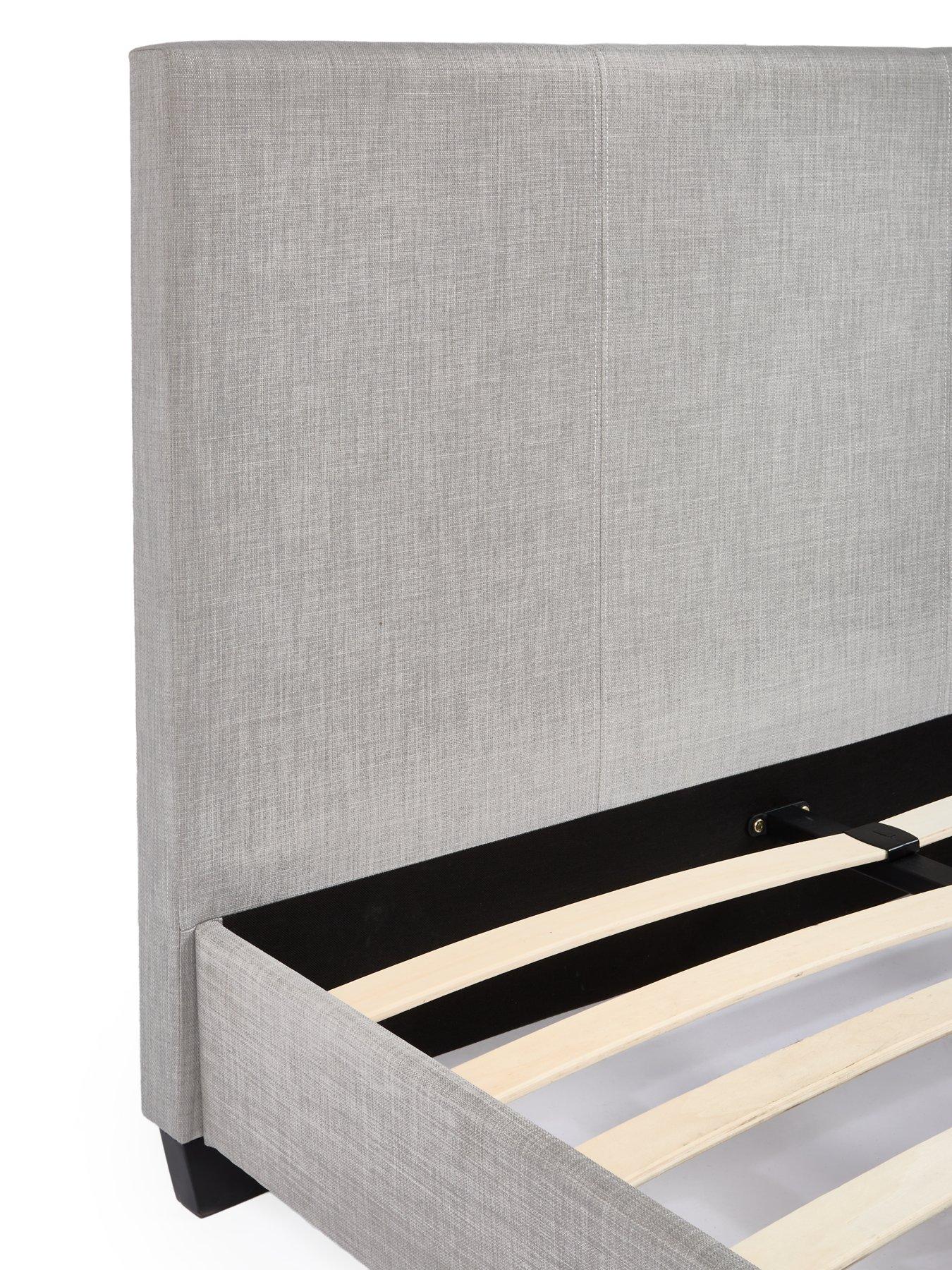 Image 4 of 6 of The Very Collection Riley Fabric Small Double Bed Frame with Mattress Options (Buy &amp; SAVE!) - Light Grey - FSC&reg; Certified