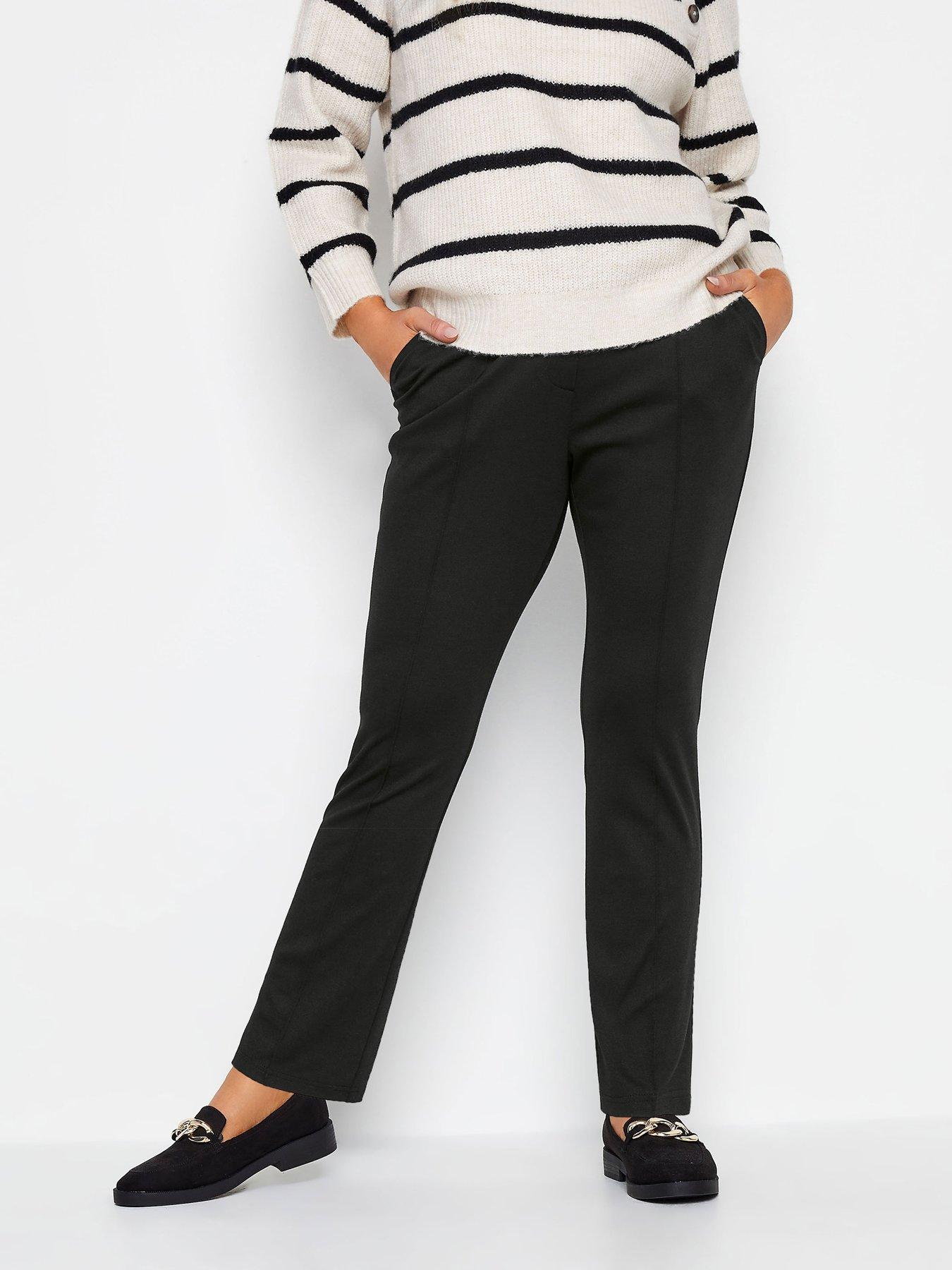 undefined Petite Black Ponte Slim Leg Trs