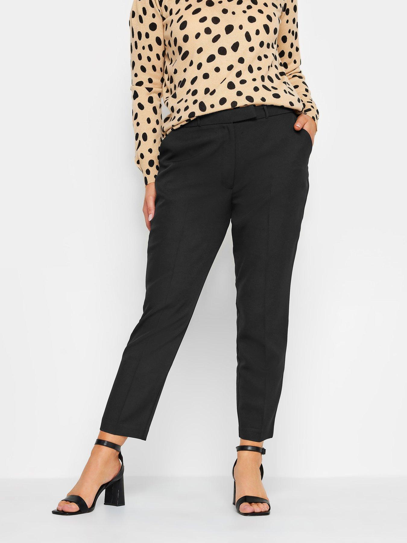 undefined Petite Black Slim Crepe Trouser