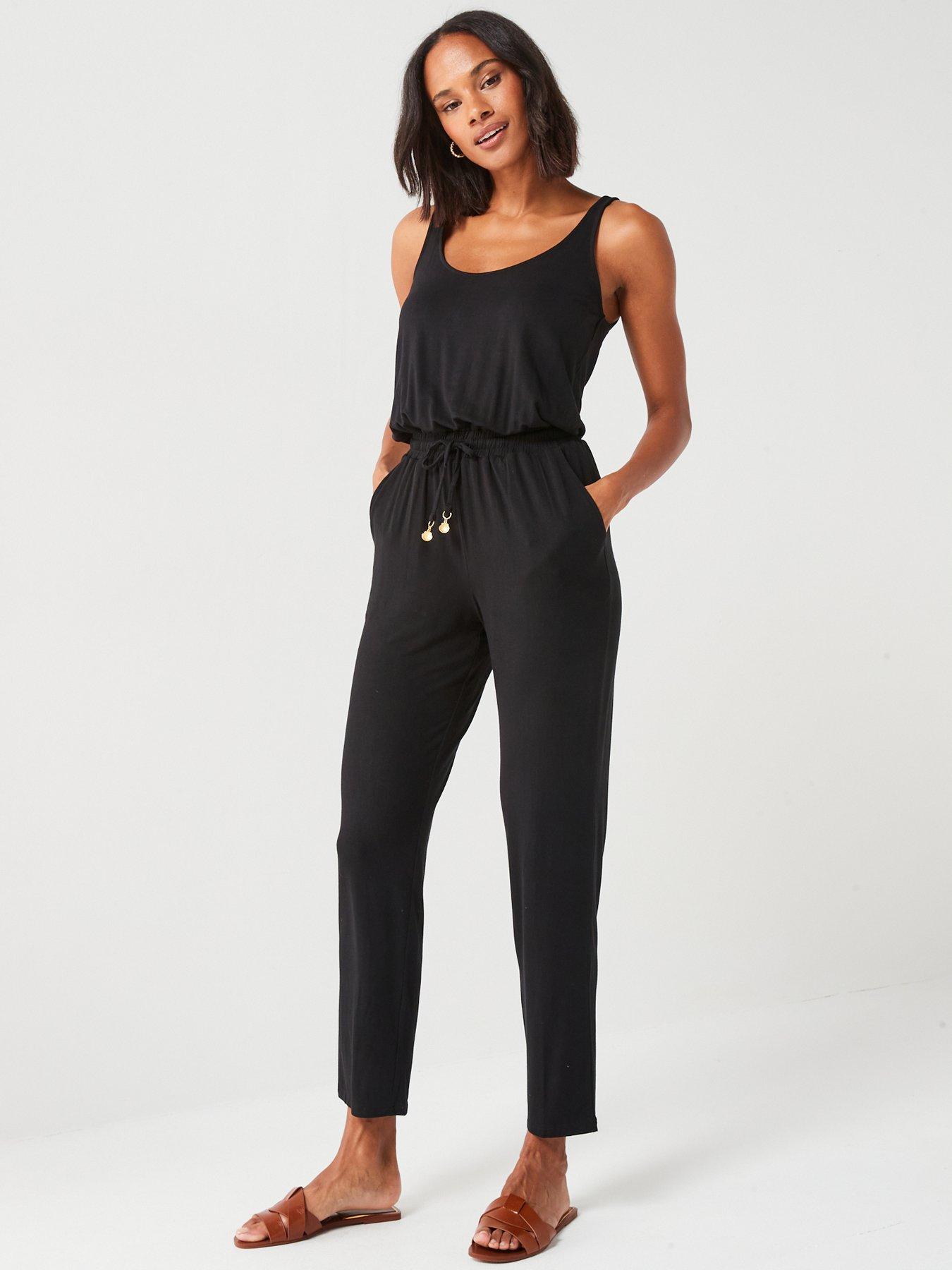 Everyday Sleeveless Jumpsuit Black littlewoods