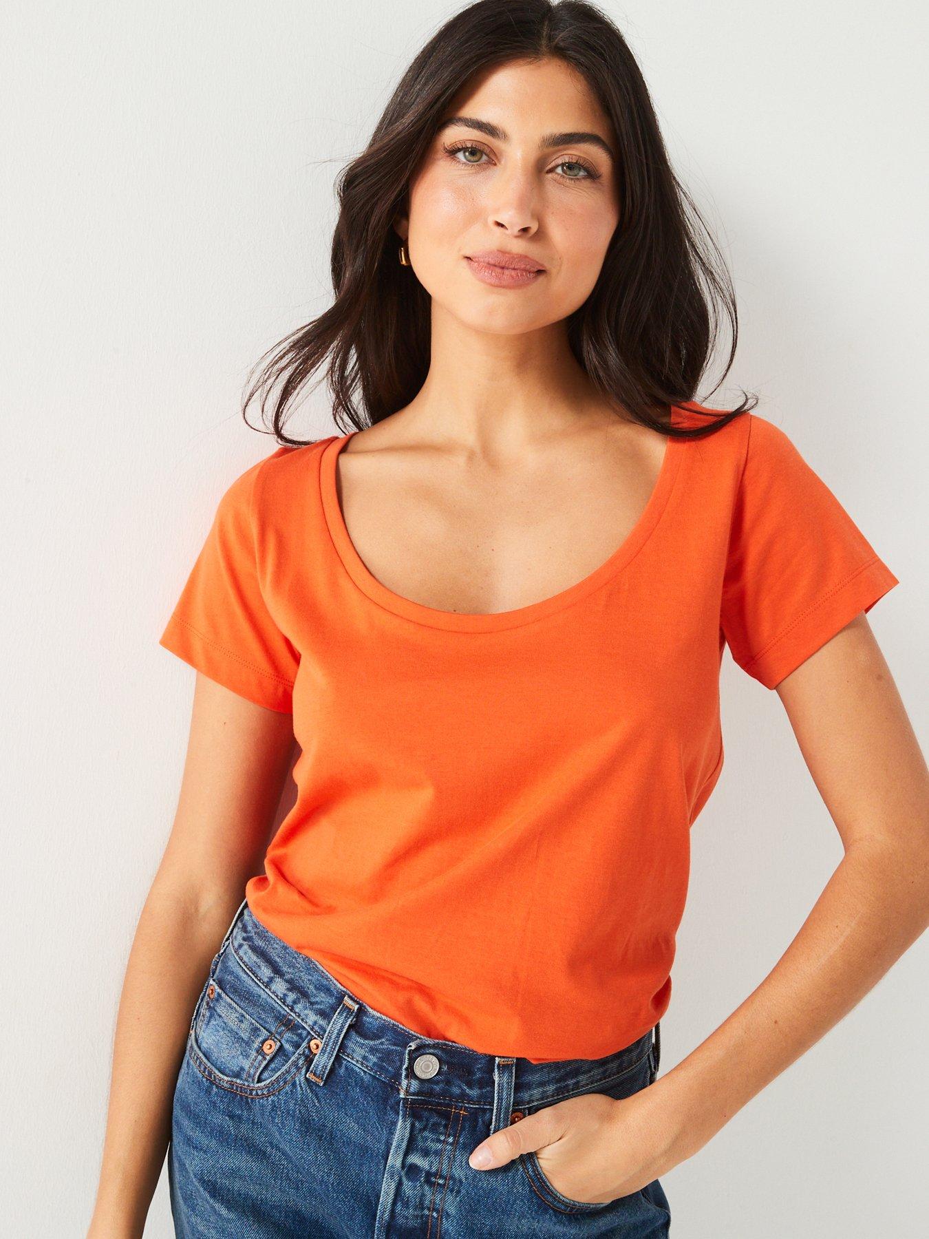 Orange Tops & T-Shirts.