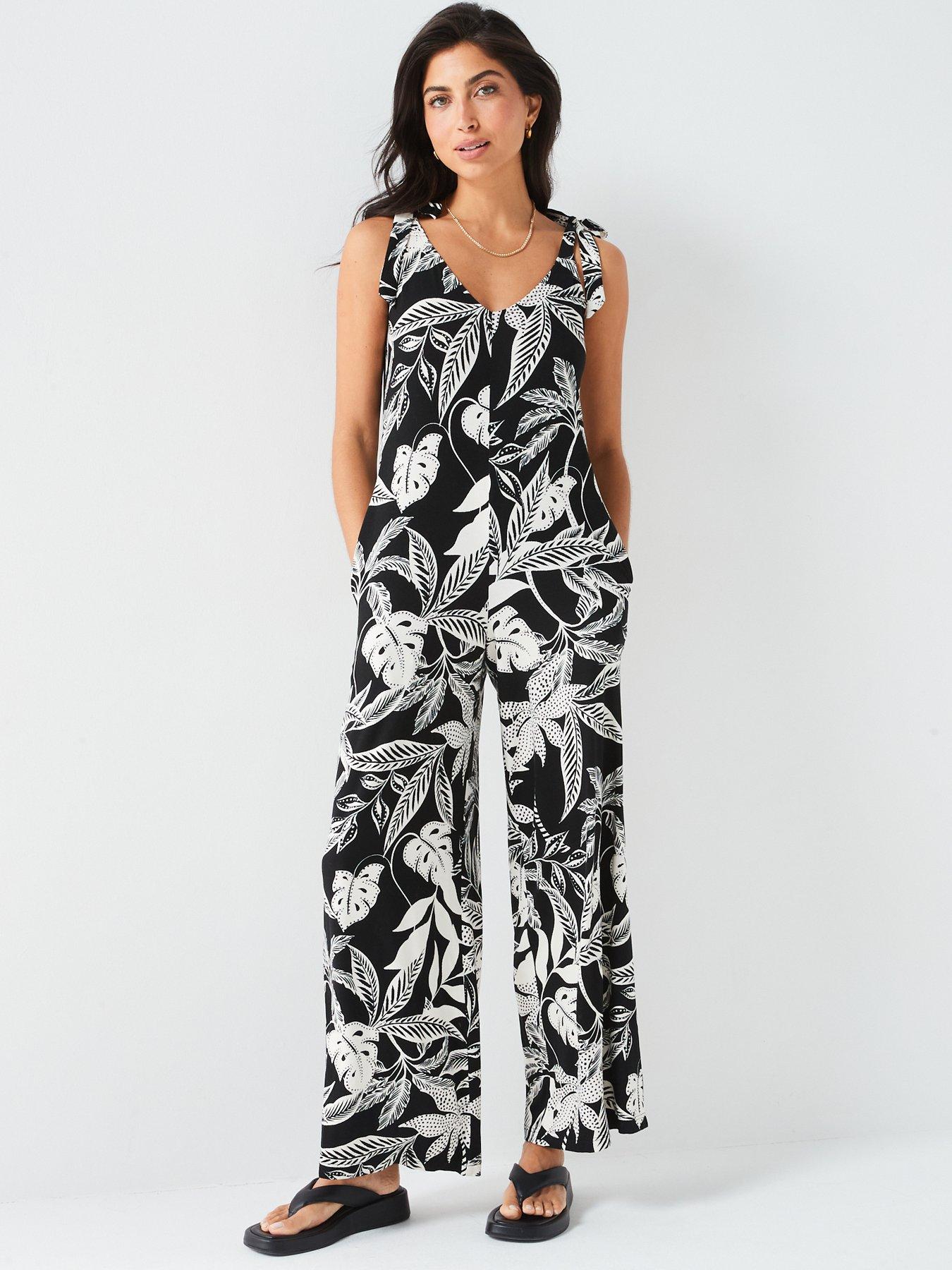 Image 3 of 5 of Everyday Tie Shoulder Jumpsuit - Print