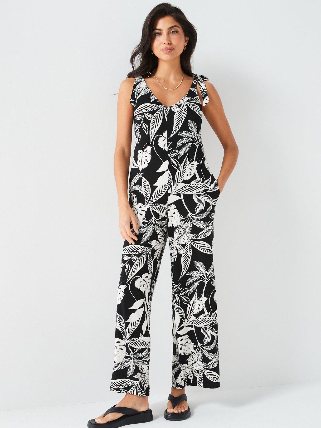 Image 5 of 5 of Everyday Tie Shoulder Jumpsuit - Print