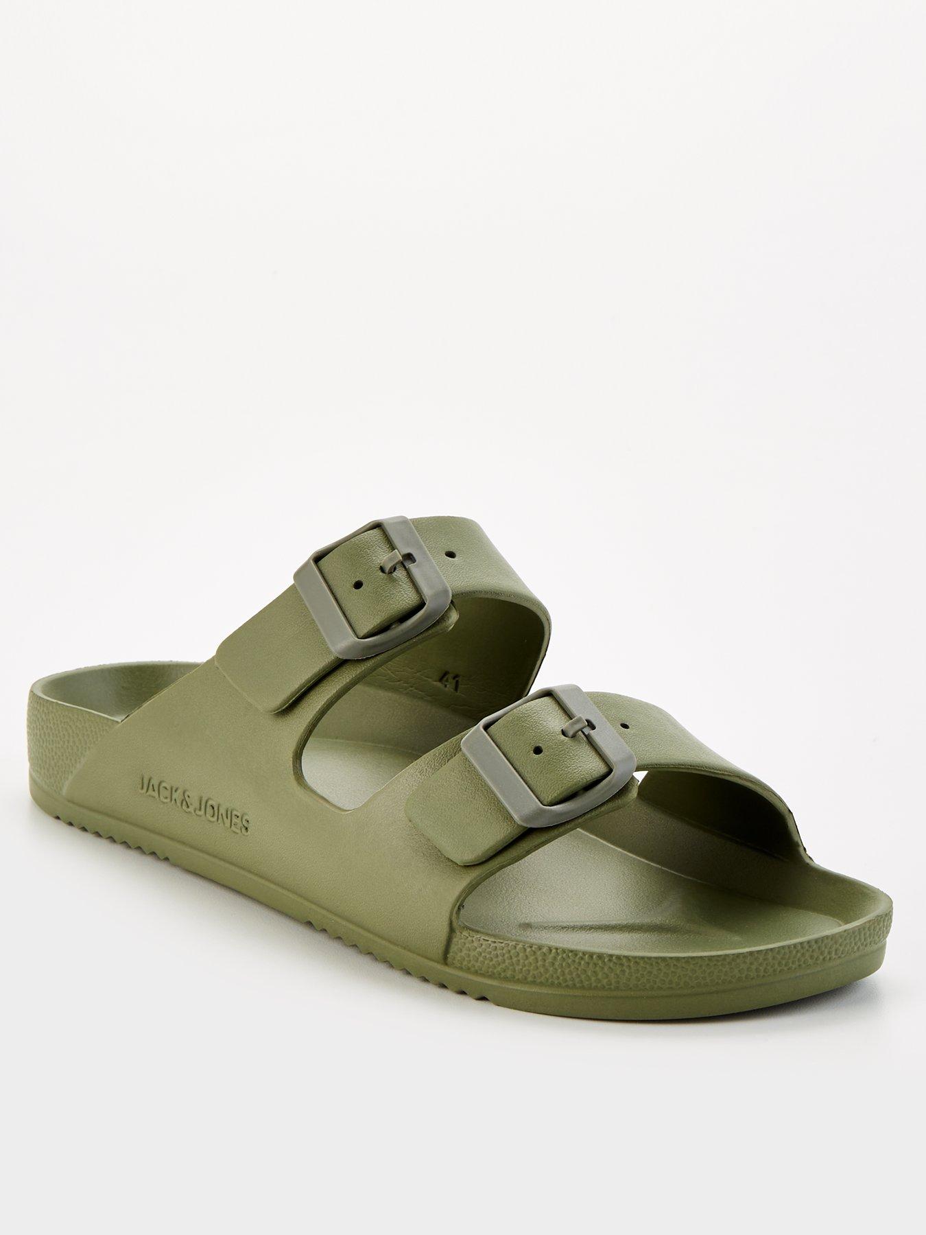 undefined Jack  &  Jones Croxton Moulded Two Strap Sandals - Khaki