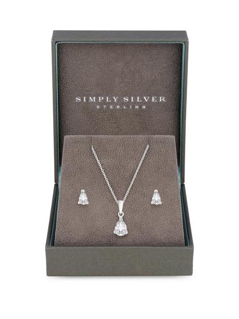 simply-silver-sterling-silver-925-cubic-zirconia-pear-stone-set-gift-boxed