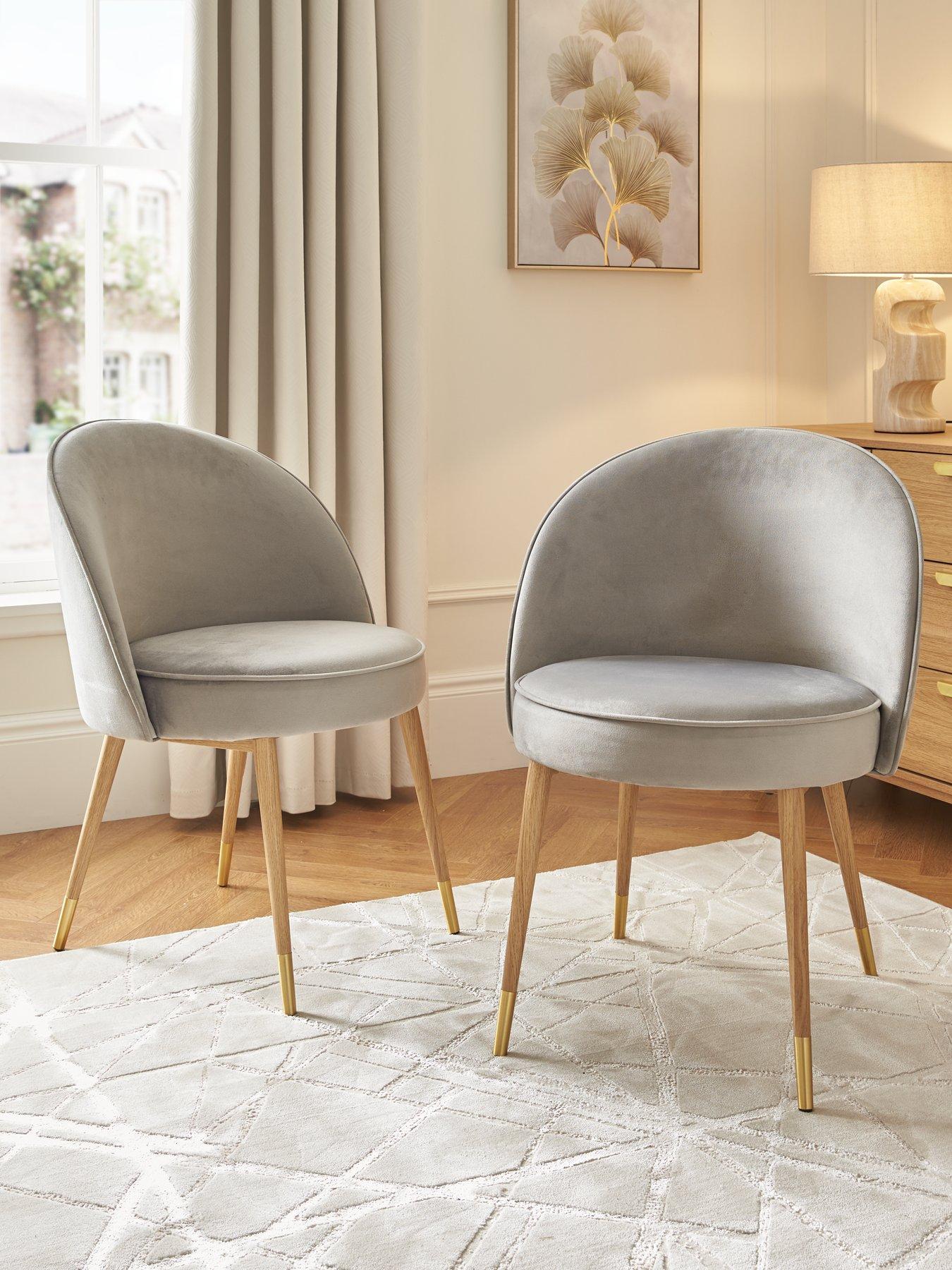 The Very Collection Carina Pair Of Dining Chairs - Grey - FSC® Certified