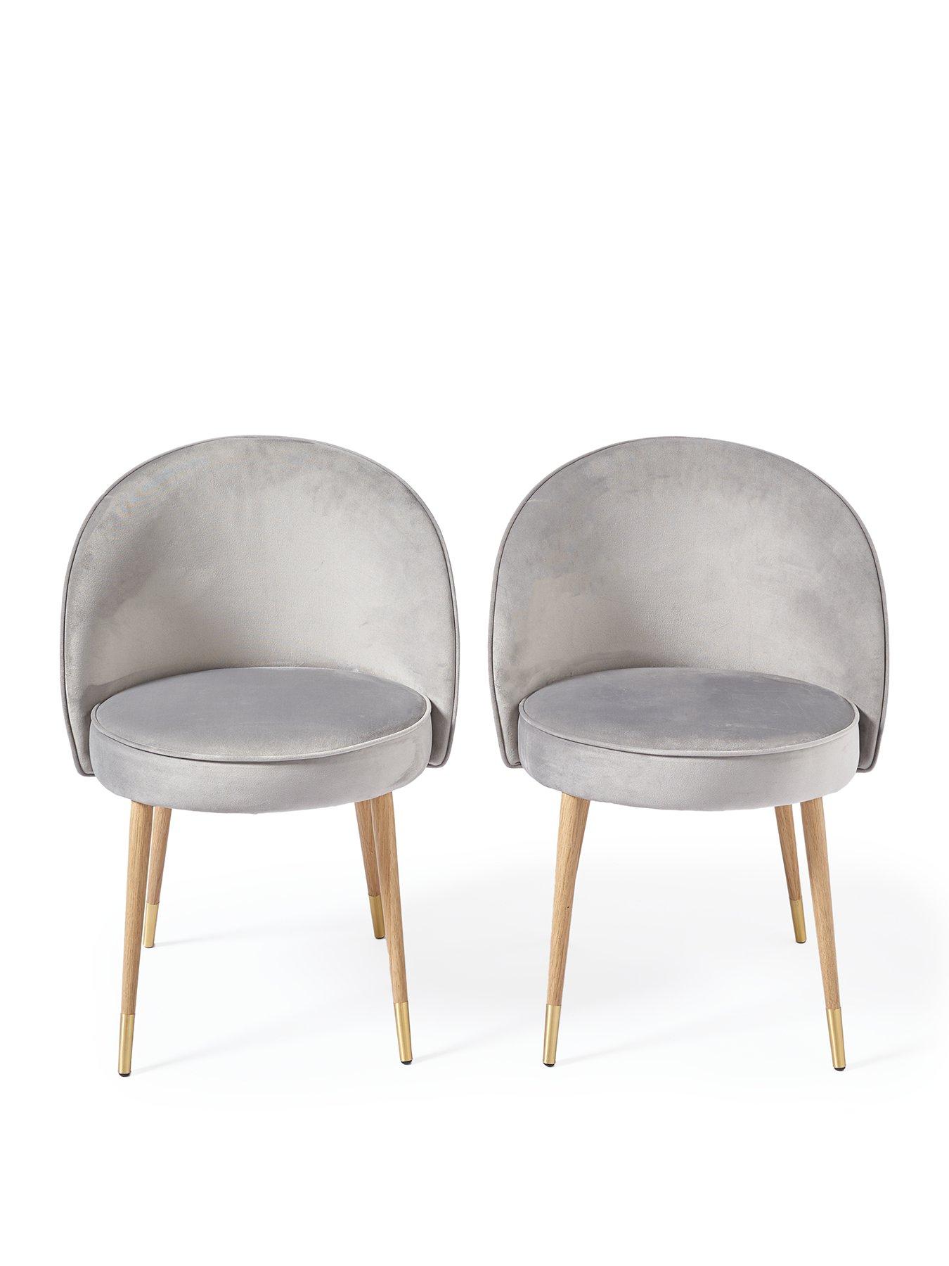 Image 2 of 4 of The Very Collection Carina Pair Of Dining Chairs - Grey - FSC&reg; Certified
