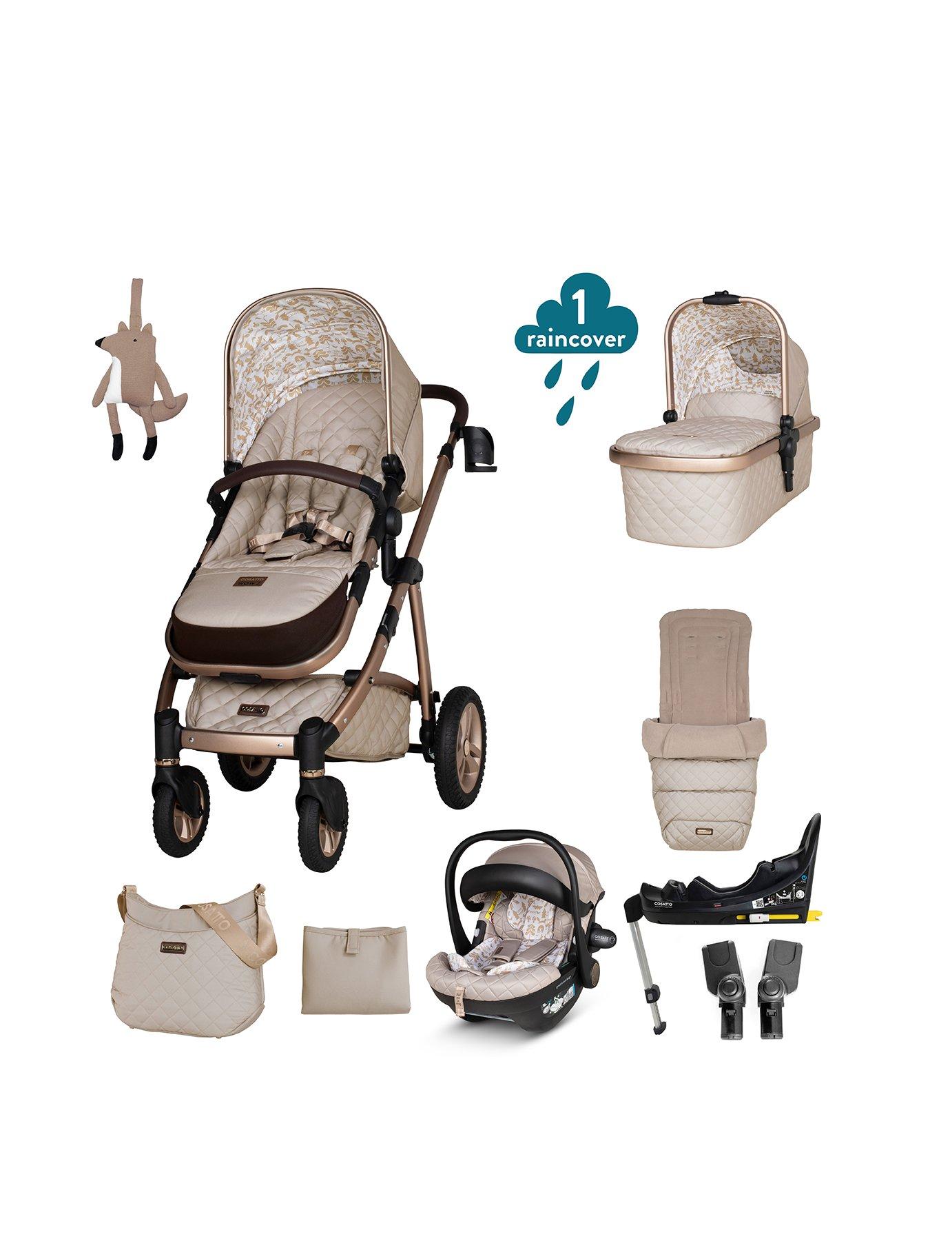 Cosatto Wow 2 Everything Travel System Bundle ADAC iSize Car Seat - Whisper