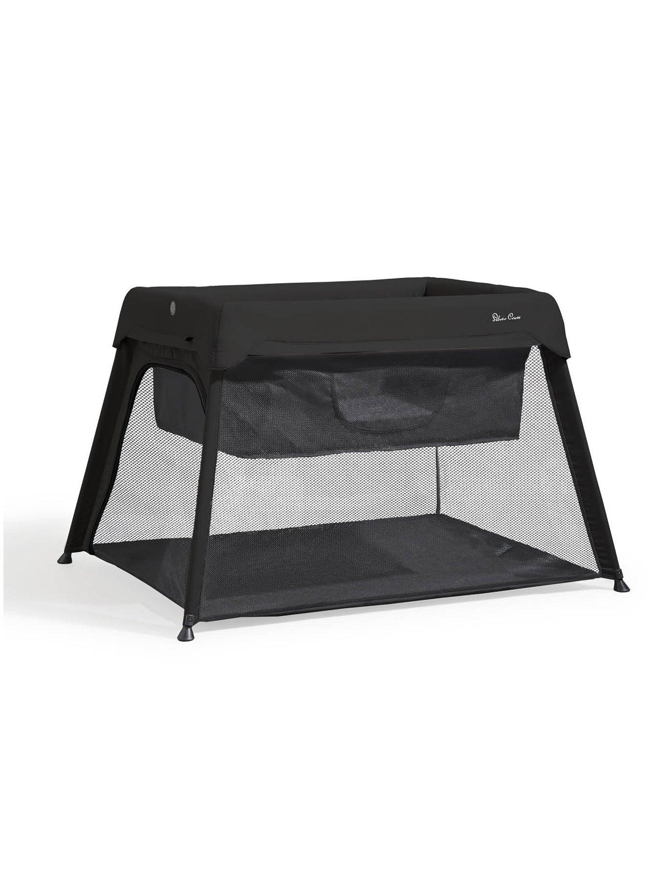 Image 1 of 8 of Silver Cross Slumber Travel Cot&nbsp;- Black