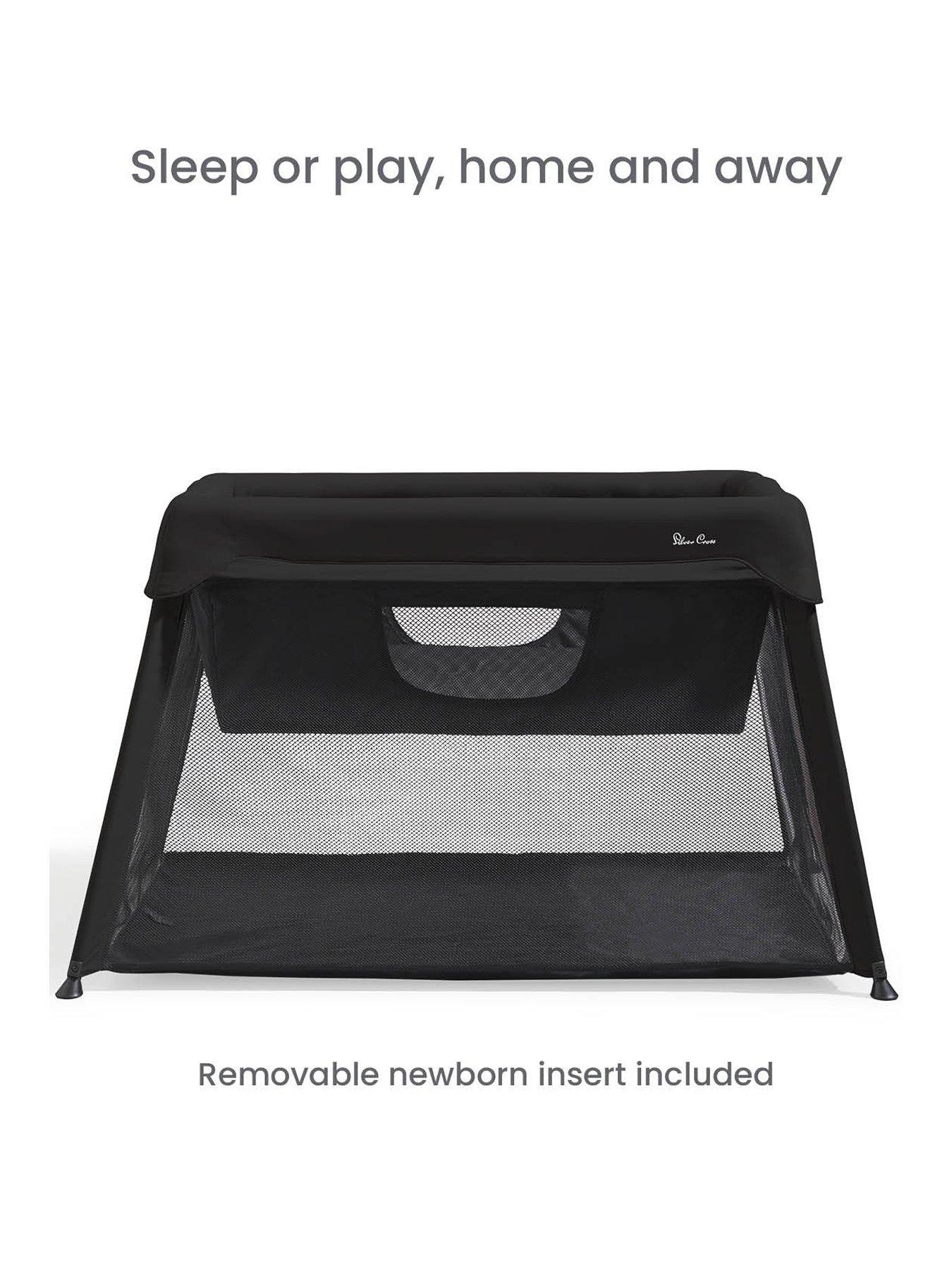 Image 2 of 8 of Silver Cross Slumber Travel Cot&nbsp;- Black