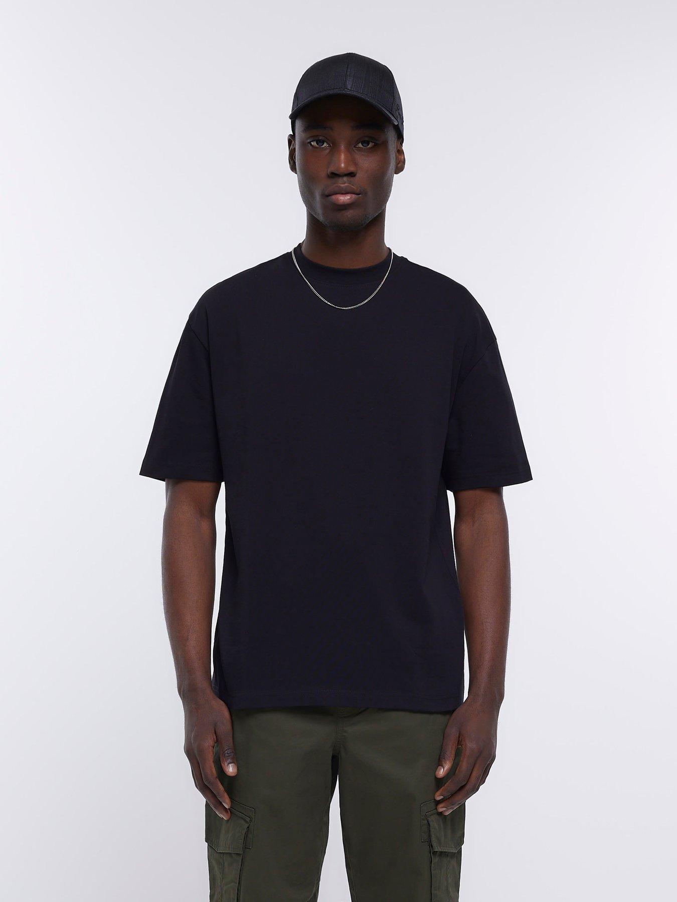 River island black t 2024 shirt