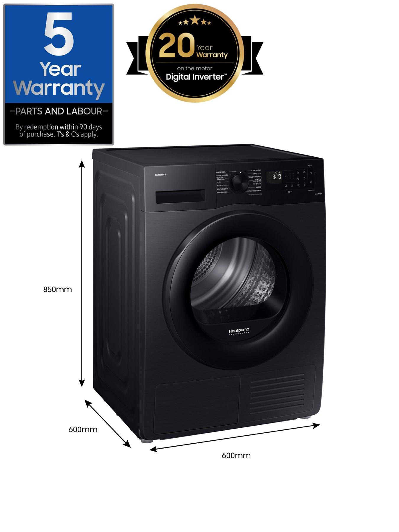 Image 7 of 7 of Samsung Series 5 AI Energy DV80CGC0B0ABEU 8kg Heat Pump Tumble Dryer with OptimalDry - Black