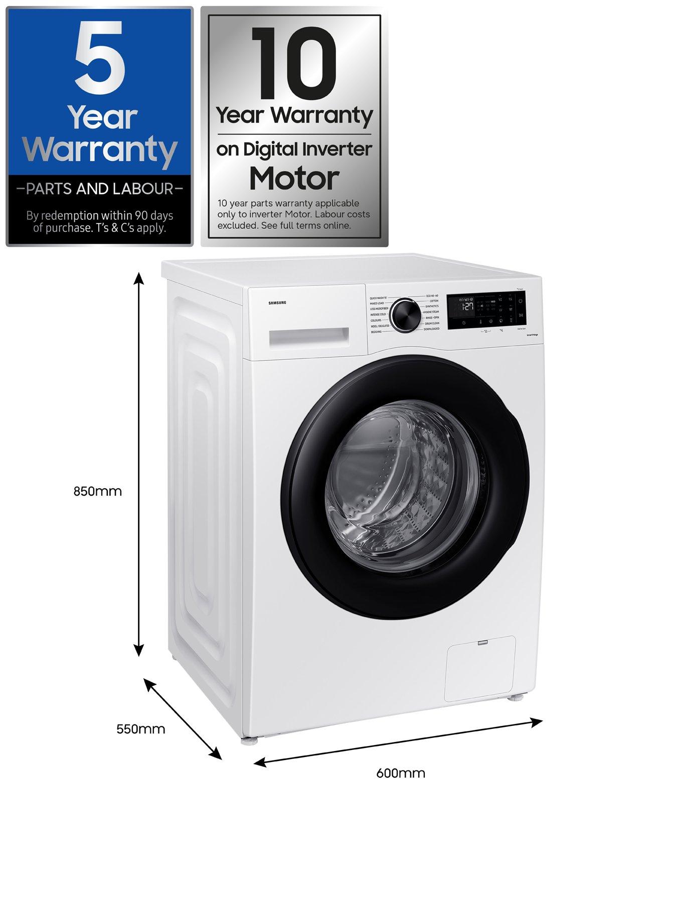 Image 7 of 8 of Samsung Series 5 AI Energy WW80CGC04DAEEU 8kg Load, 1400rpm Spin ecobubble Washing Machine with SmartThings - White