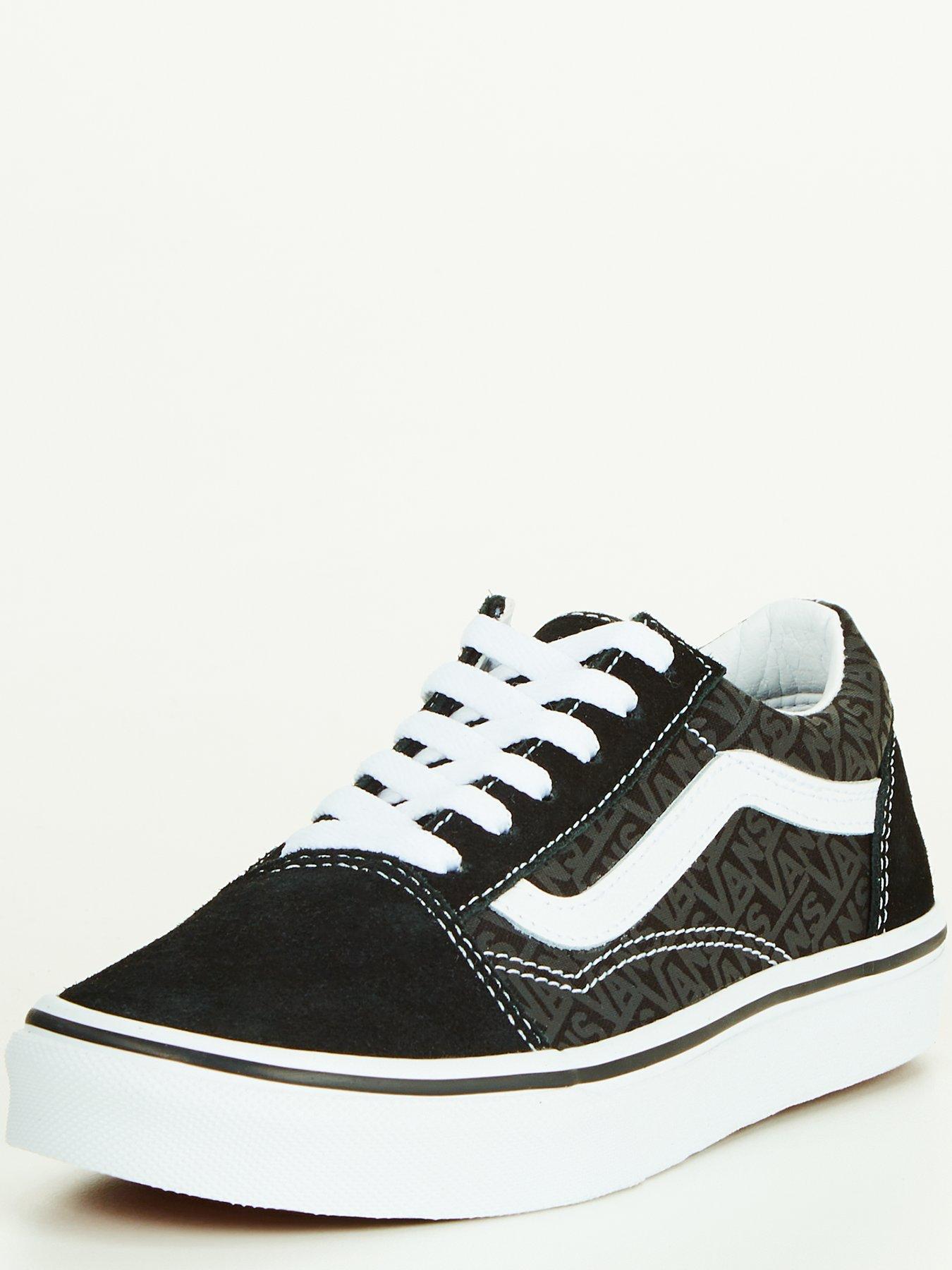 Vans old skool on sale junior black and white