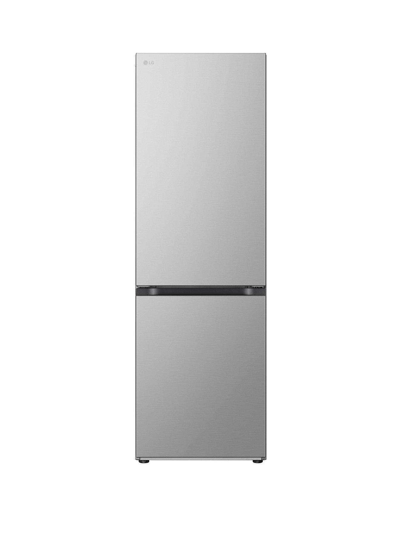 front image of lg-naturefresh-gbv3100dpy-60cm-wide-fridge-freezer-prime-silver-344l