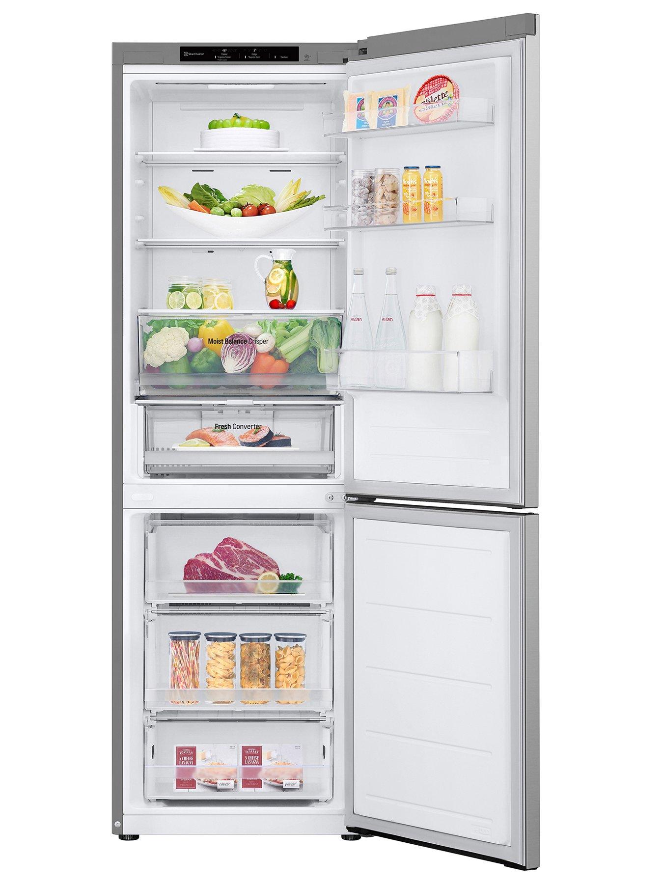 Image 2 of 7 of LG NatureFRESH GBV3100DPY 60cm Wide Fridge Freezer - Prime Silver - 344L