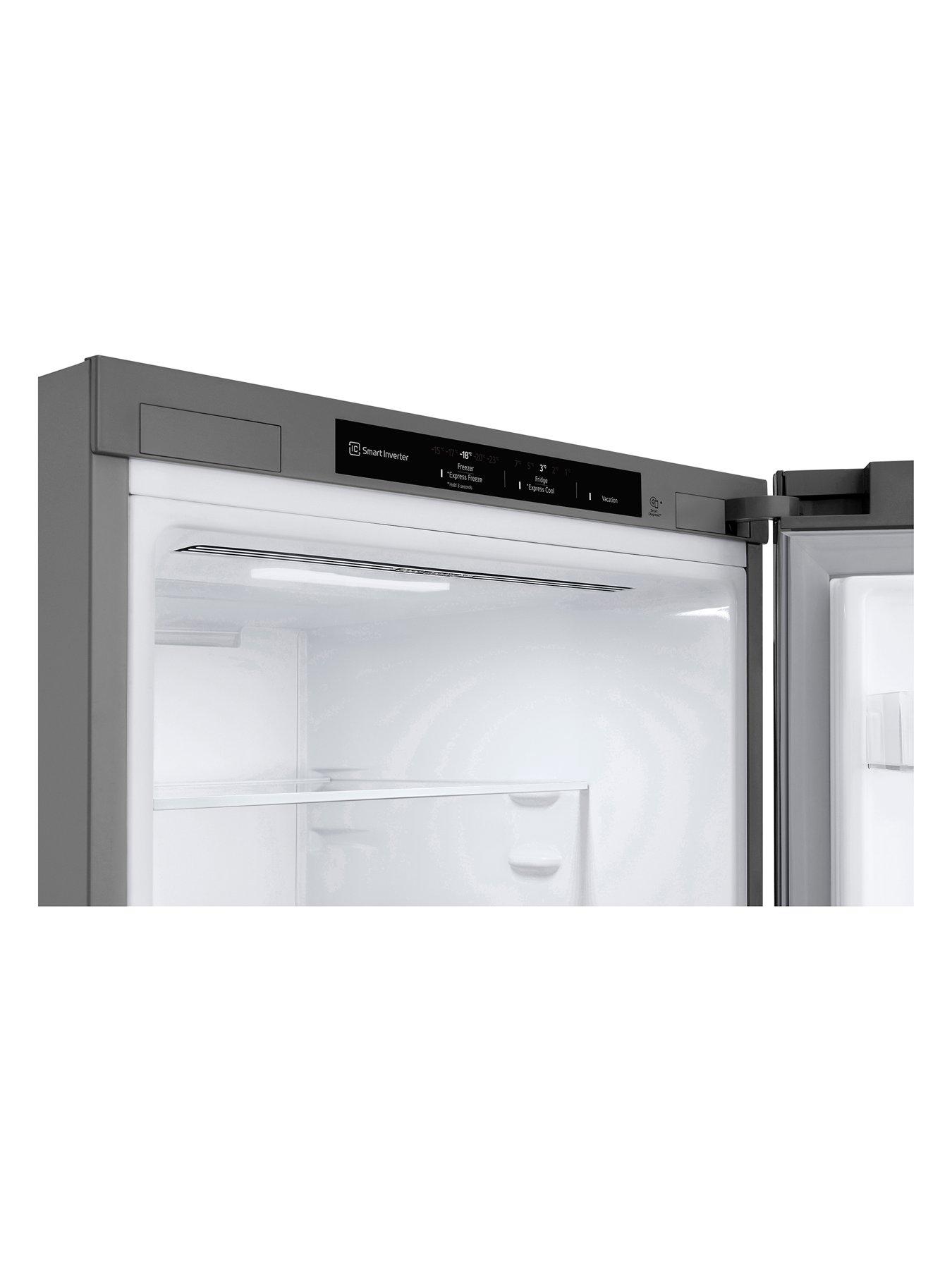  image of lg-naturefresh-gbv3100dpy-60cm-wide-fridge-freezer-prime-silver-344l