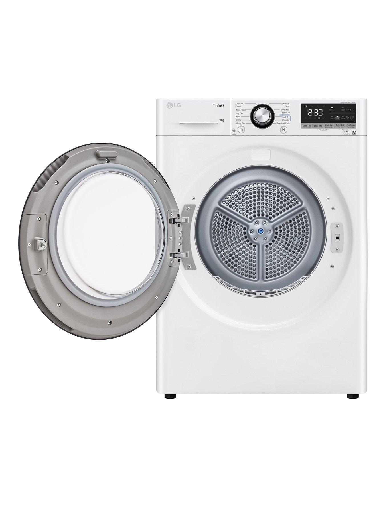  image of lg-dual-dry-fdv309wn-9kg-heat-pump-tumble-dryer-white-a-rated