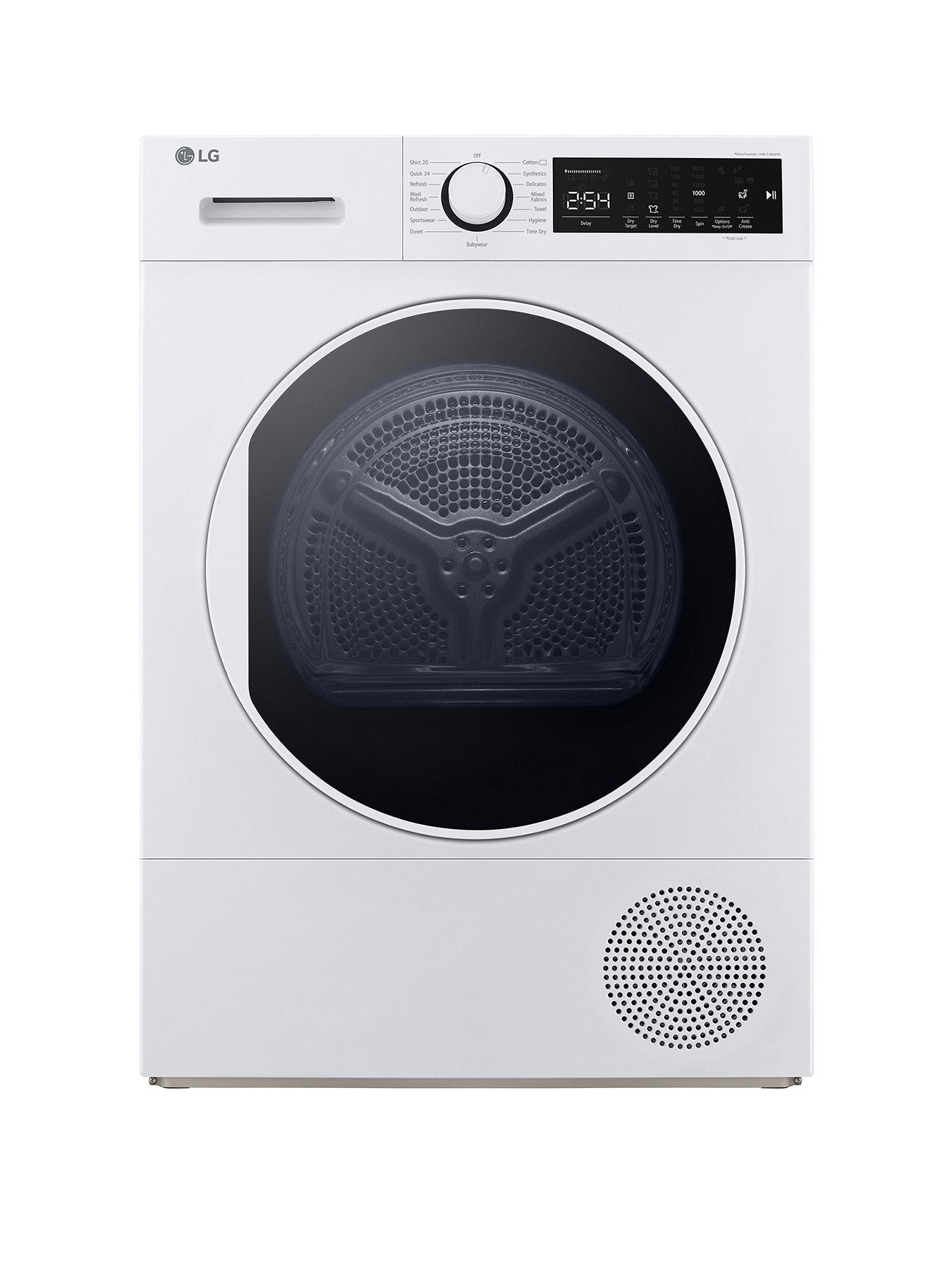 front image of lg-fdt208w-8kg-heat-pump-tumble-dryer-white-a-rated