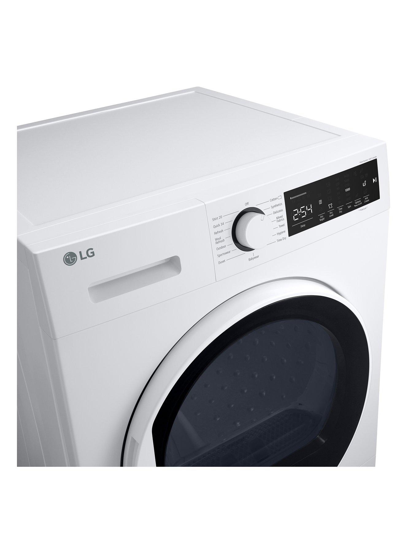  image of lg-fdt208w-8kg-heat-pump-tumble-dryer-white-a-rated