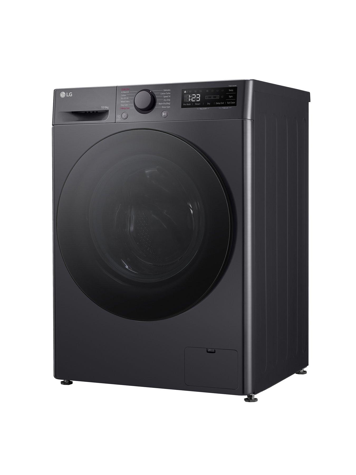  image of lg-turbowash-fwy606gbln1nbsp10kg-wash-6kg-dry-1400-spin-washer-dryer-slate-grey