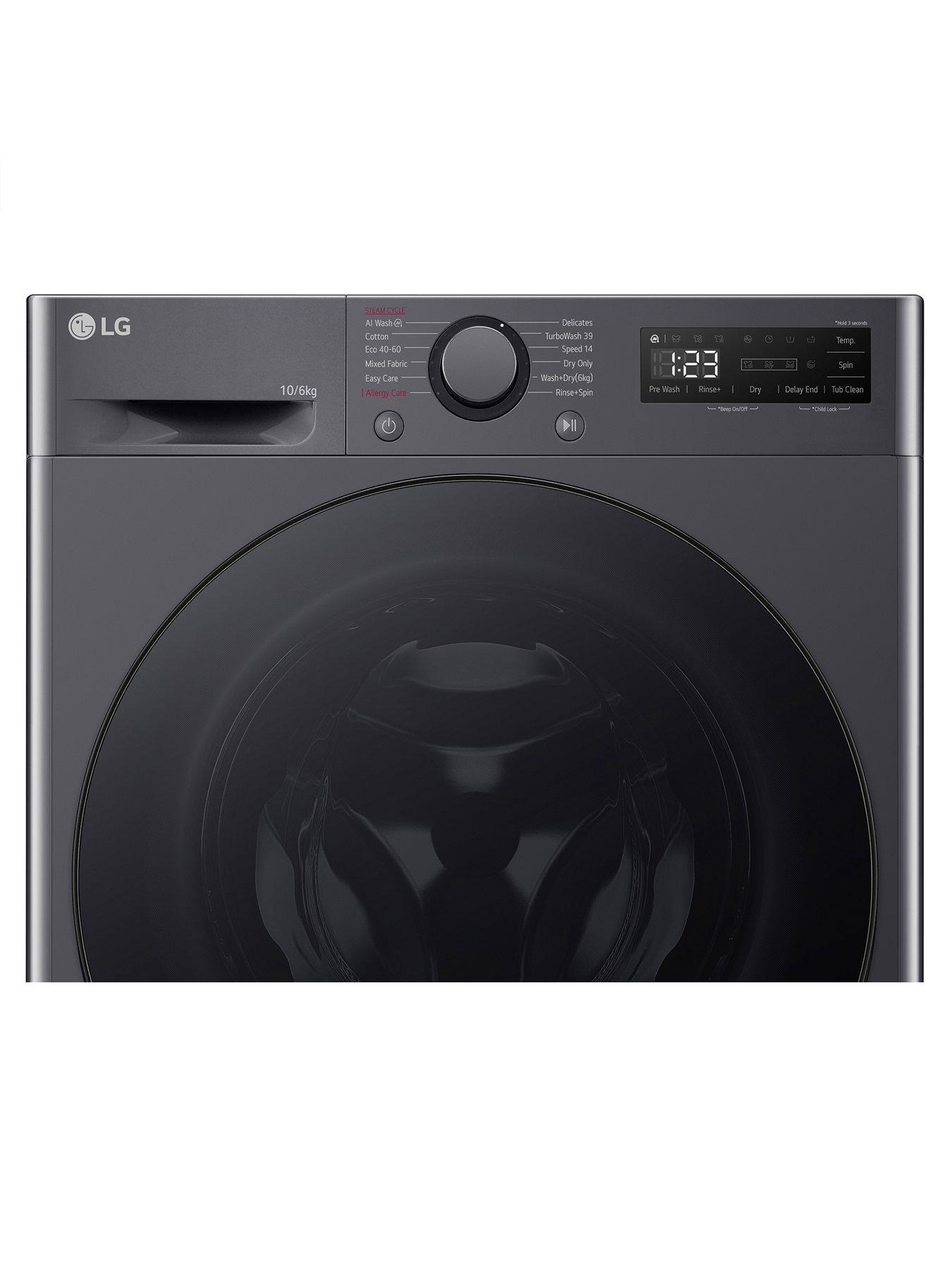  image of lg-turbowashnbsp360-fwy706gbtn1-10kg-wash-6kg-dry-1400-spin-washer-dryer-slate-grey