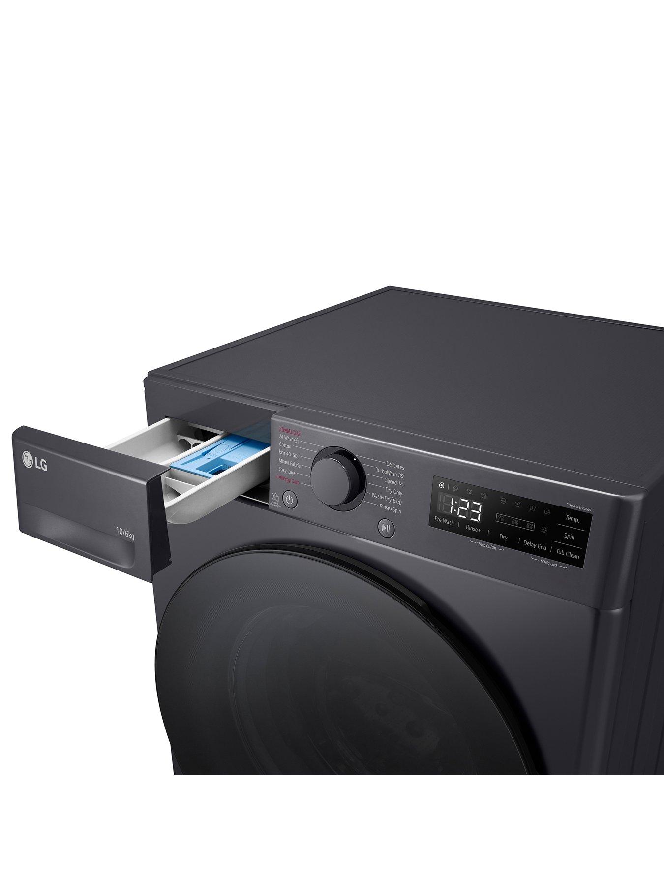  image of lg-turbowashnbsp360-fwy706gbtn1-10kg-wash-6kg-dry-1400-spin-washer-dryer-slate-grey