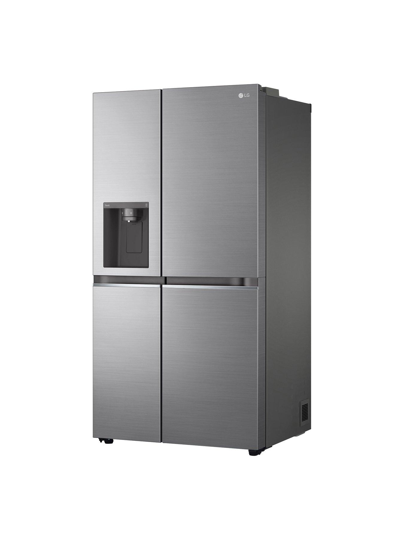 stillFront image of lg-naturefresh-gslv71pztd-side-by-side-fridge-freezer-with-non-plumbednbspwater-amp-icenbspdispensernbsp--shiny-steel-635l