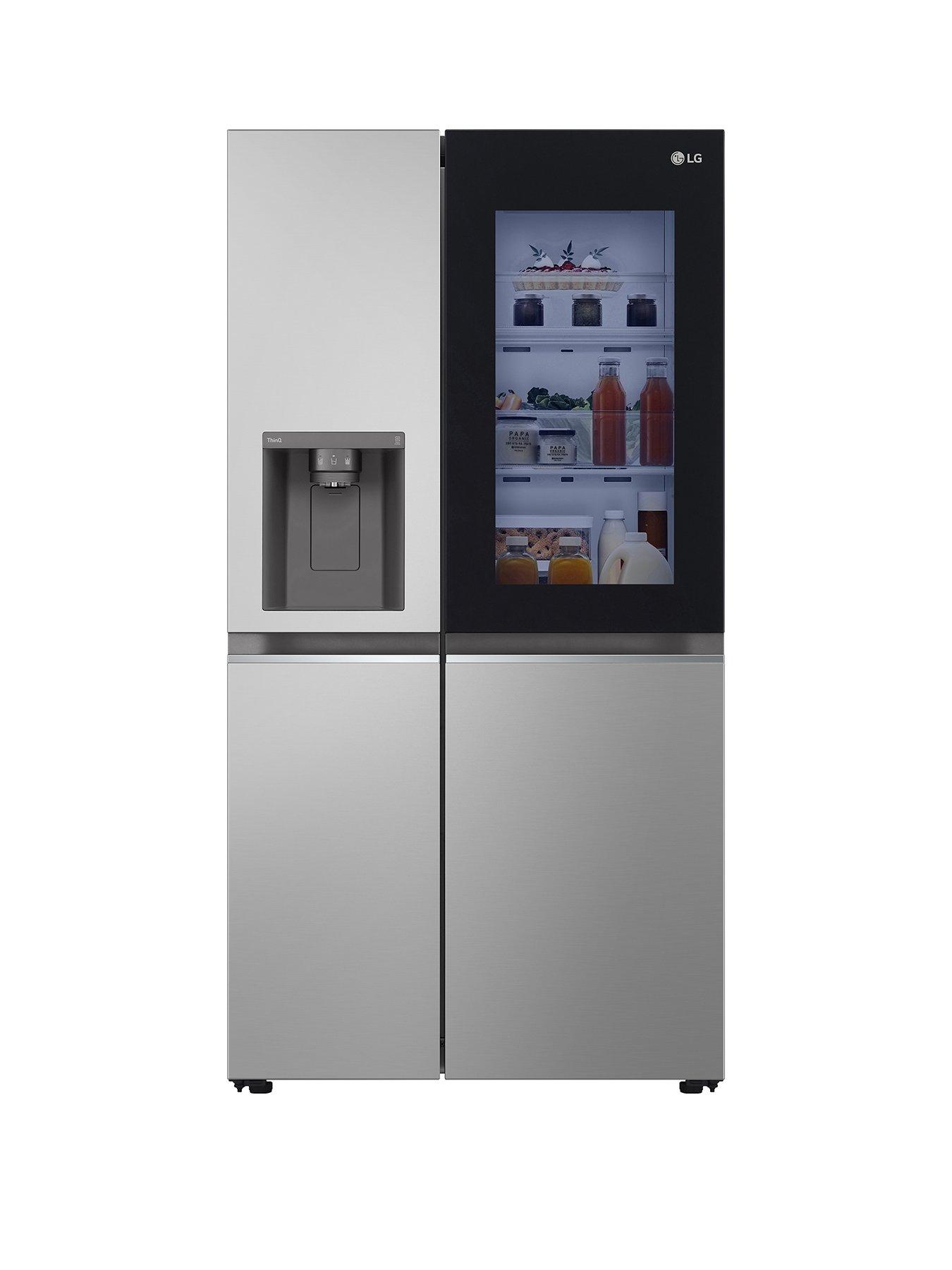 Image 1 of 7 of LG InstaView GSGV81PYLL Side-by-Side American&nbsp;Fridge Freezer with Non-Plumbed Water &amp; Ice Dispenser - Prime Silver - 635L - E Rated