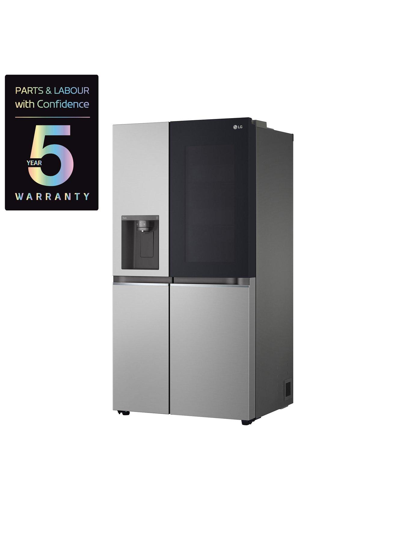 stillFront image of lg-instaview-gsgv81pyll-side-by-side-americannbspfridge-freezer-with-non-plumbed-water-amp-ice-dispenser-prime-silver-635l-e-rated