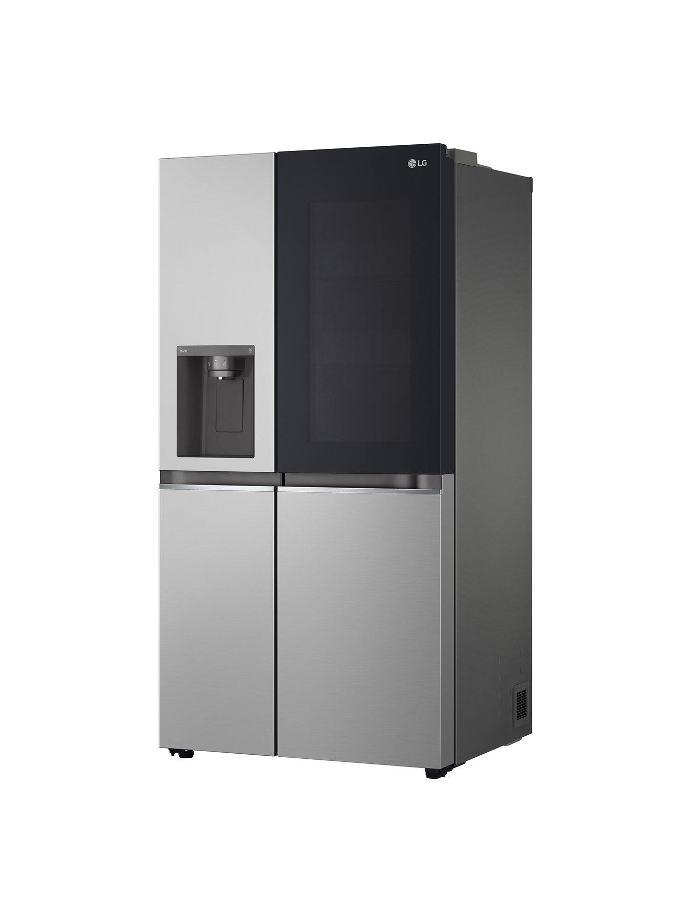  image of lg-instaview-gsgv81pyll-side-by-side-americannbspfridge-freezer-with-non-plumbed-water-amp-ice-dispenser-prime-silver-635l-e-rated