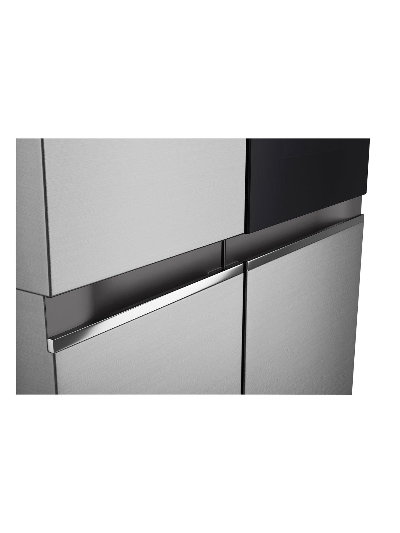  image of lg-instaview-gsvv80pyll-side-by-side-6040-americannbspfridge-freezer-prime-silver-655l-e-rated