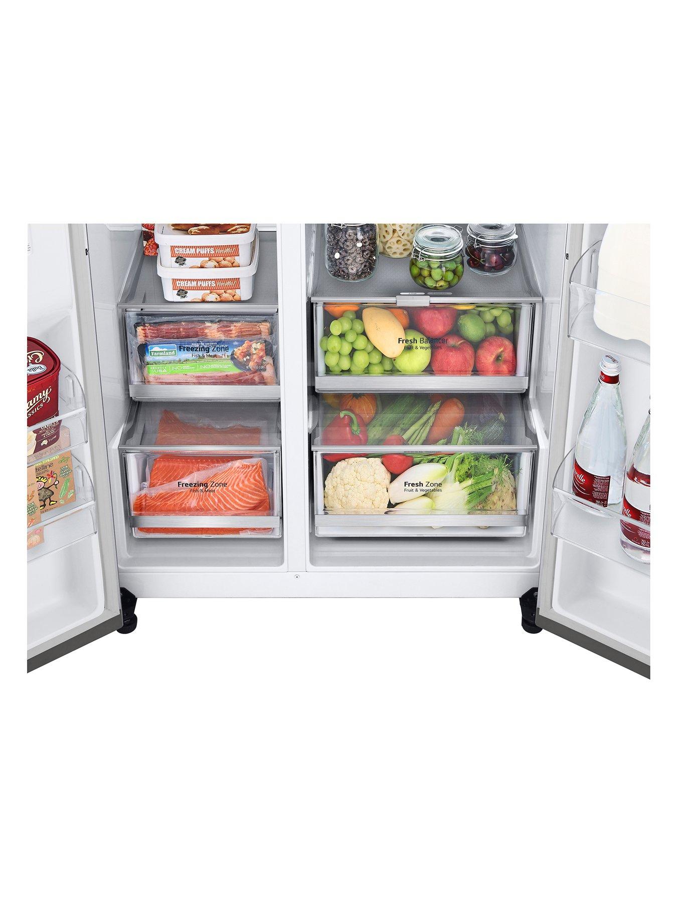 Image 6 of 7 of LG InstaView GSVV80PYLL Side-by-Side 60/40 American&nbsp;Fridge Freezer - Prime Silver - 655L - E Rated