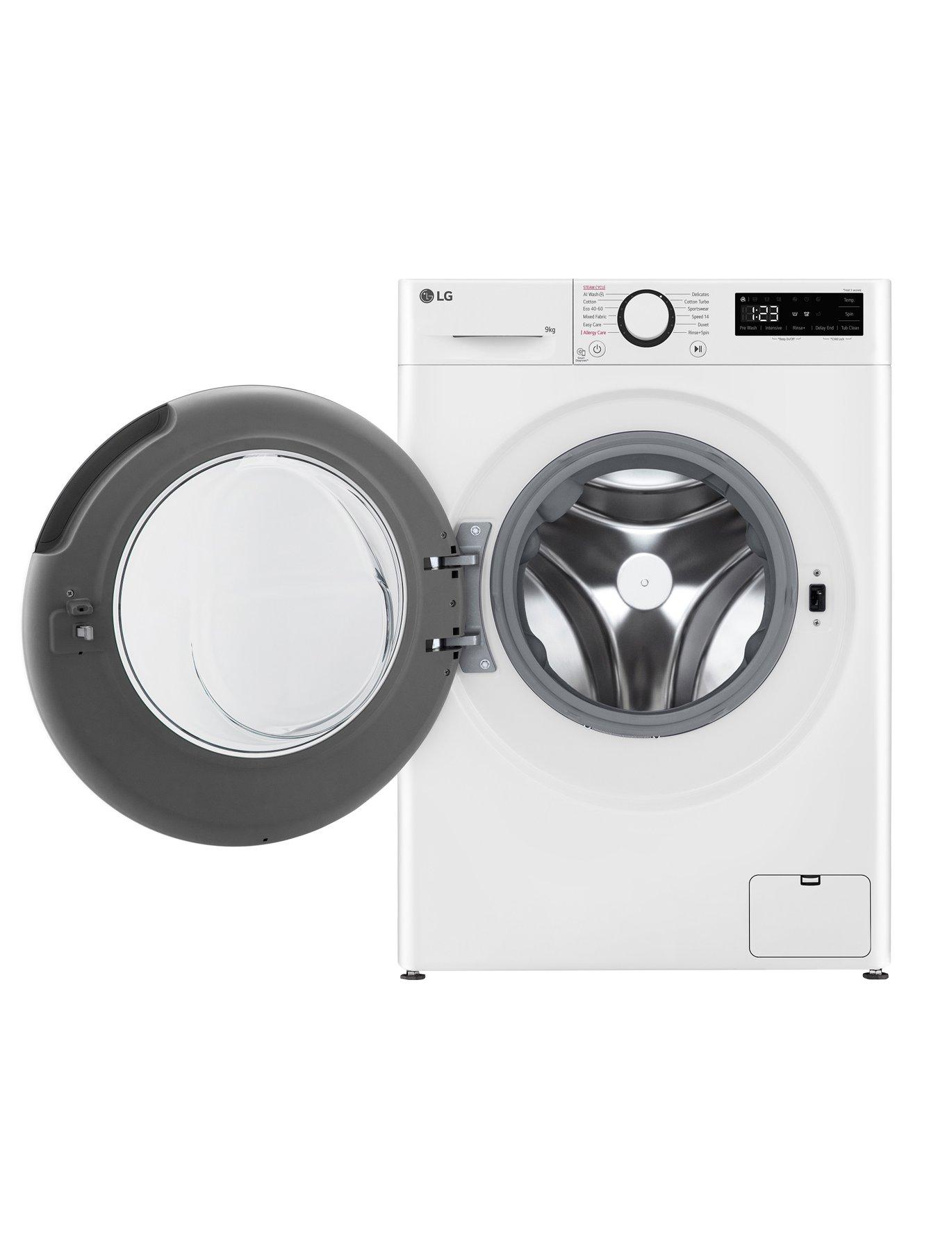  image of lg-turbowash-f2y509wbln1-9kg-load-1200-spin-washing-machine-white