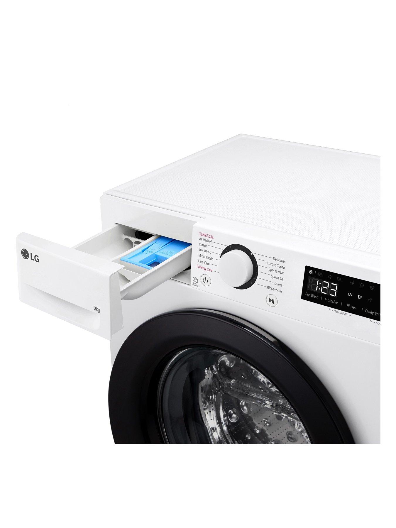  image of lg-turbowash-f2y509wbln1-9kg-load-1200-spin-washing-machine-white